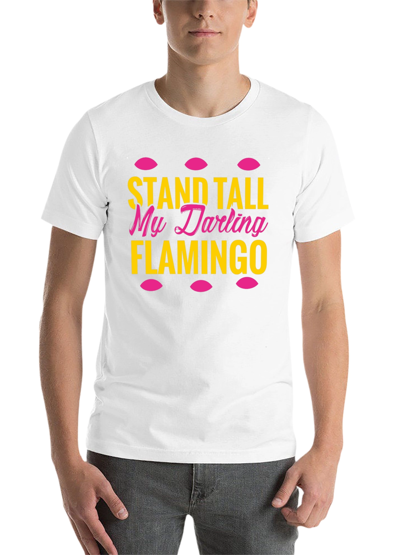 Black Stand Tall My Darling Flamingo T-Shirt view 14