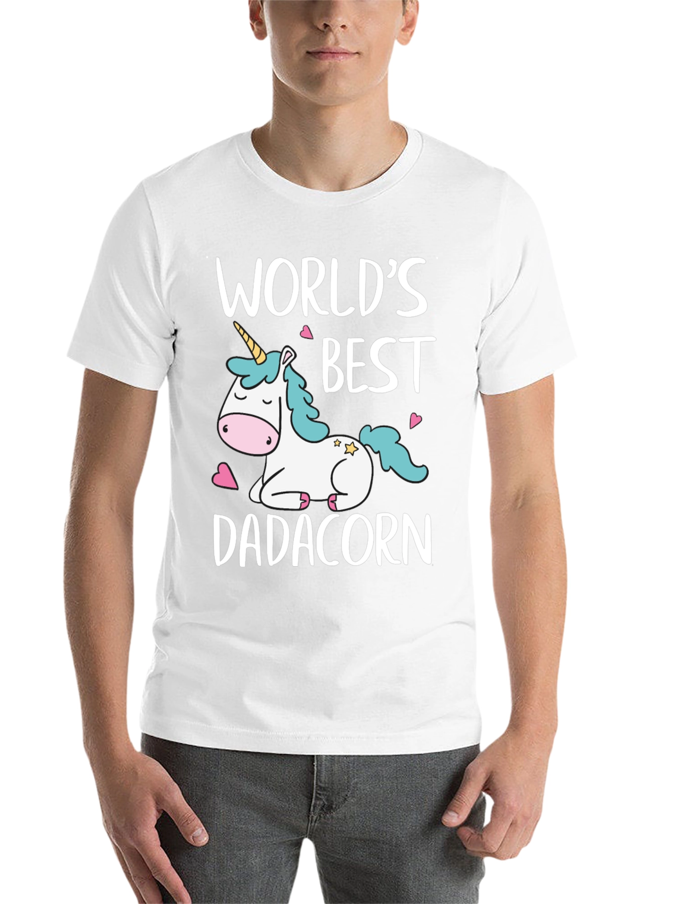 Black World's Best Dadacorn Black T-Shirt view 14