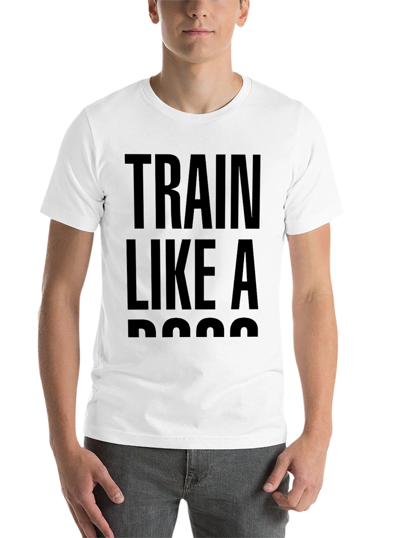 Black Train Like A Boss Graphic Tee - Black Cotton view 14