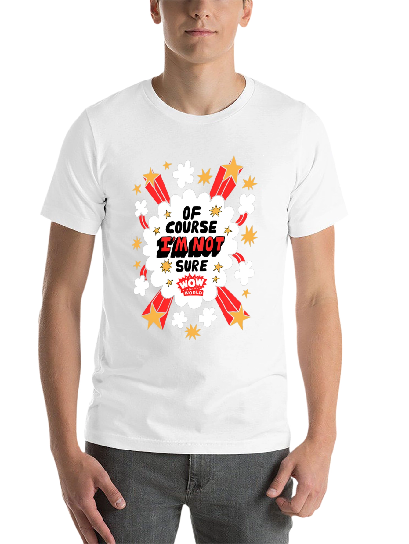 Black Of Course I'm Not Sure Graphic T-Shirt view 14