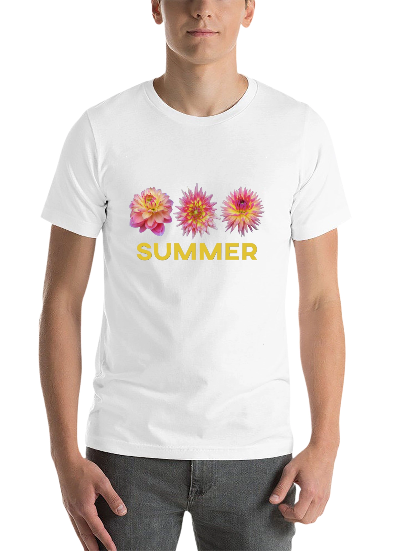 Black Summer Floral Graphic Tee - Soft Black T-Shirt view 14