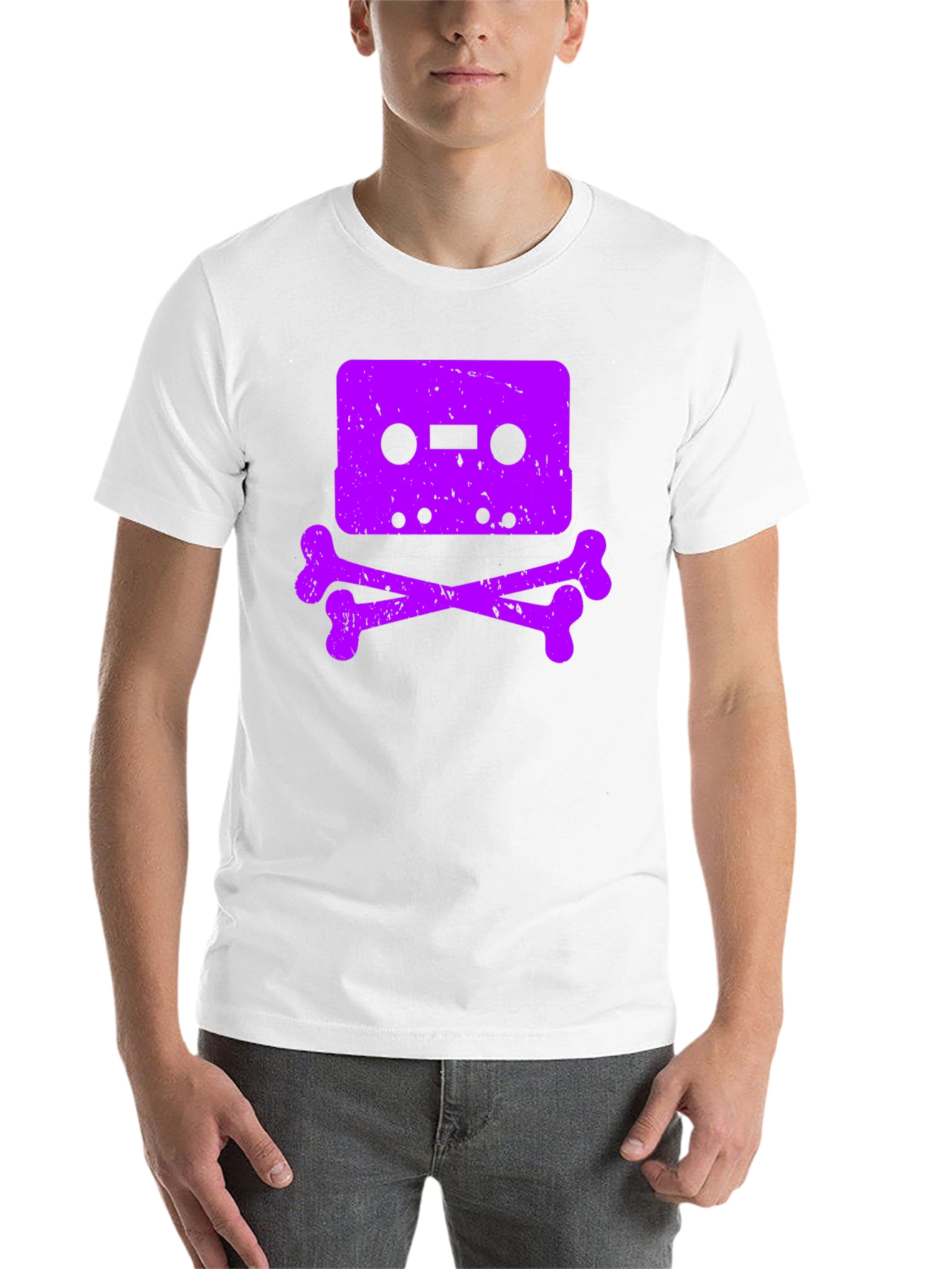Cassette Skull Graphic T-Shirt - Vintage Retro Style - 14