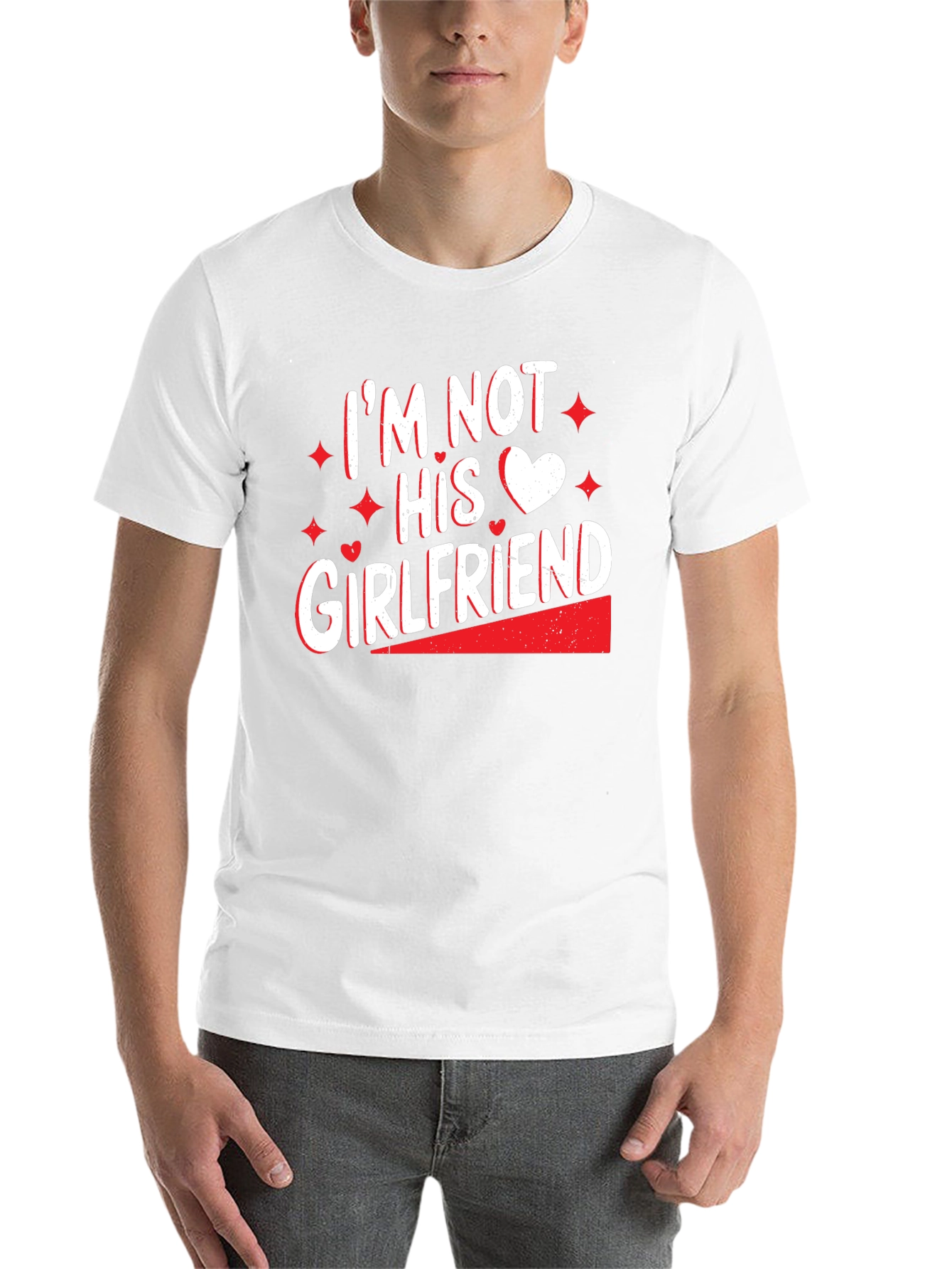 Black I'm Not His Girlfriend T-Shirt view 14
