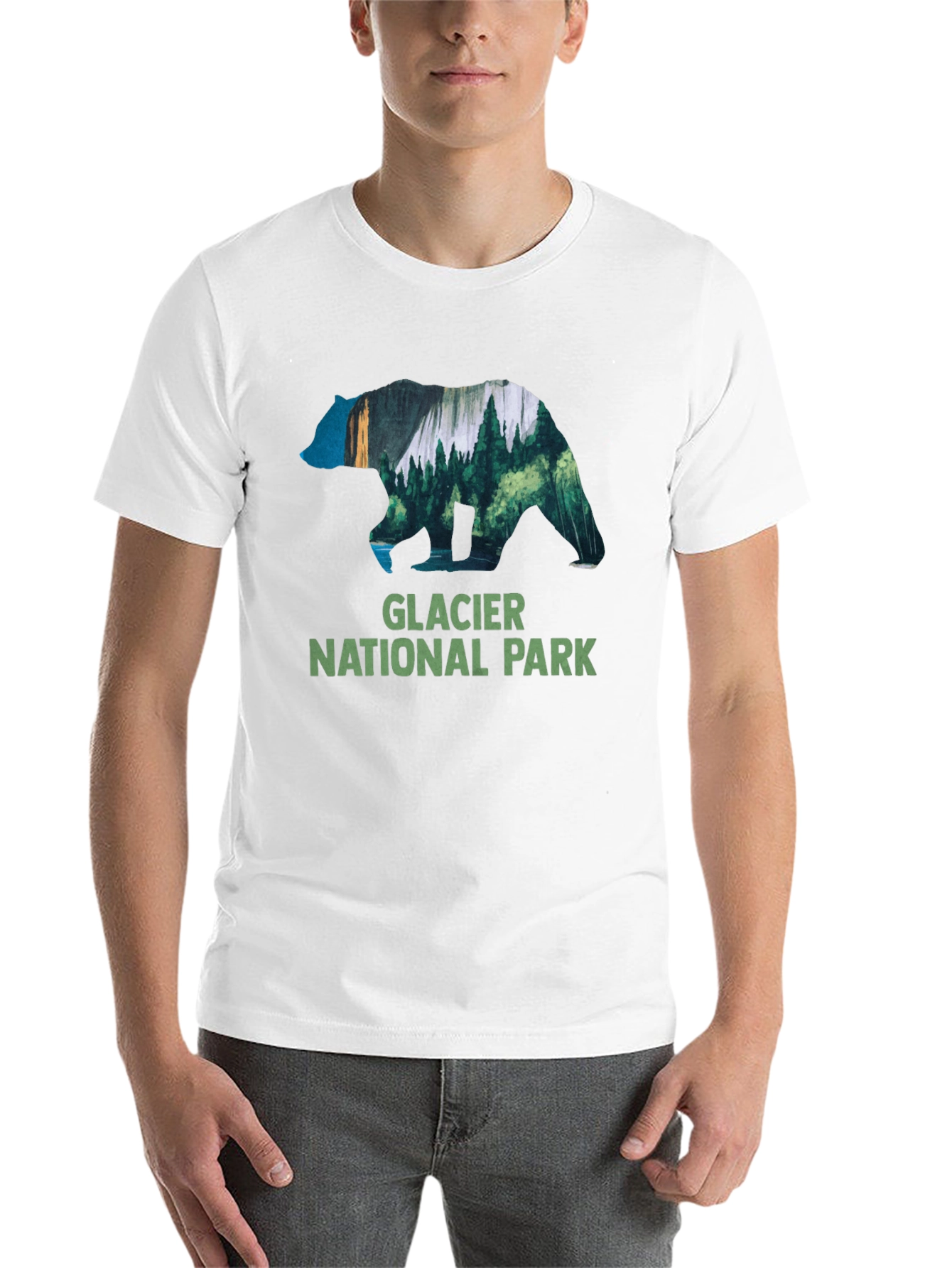 Black Glacier National Park Bear T-Shirt view 14