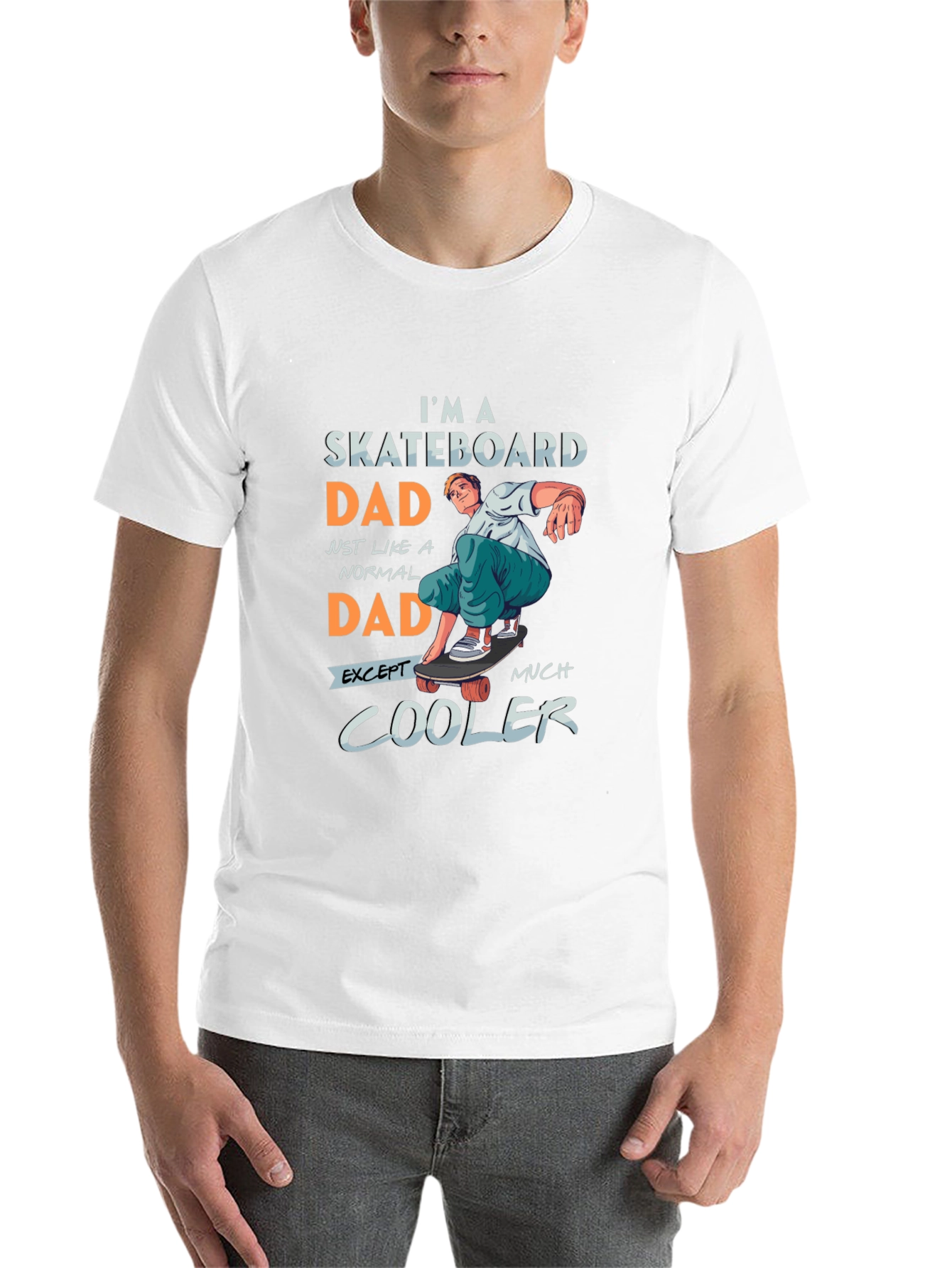 Black Skateboard Dad Graphic Tee - Cool Dad Style view 14