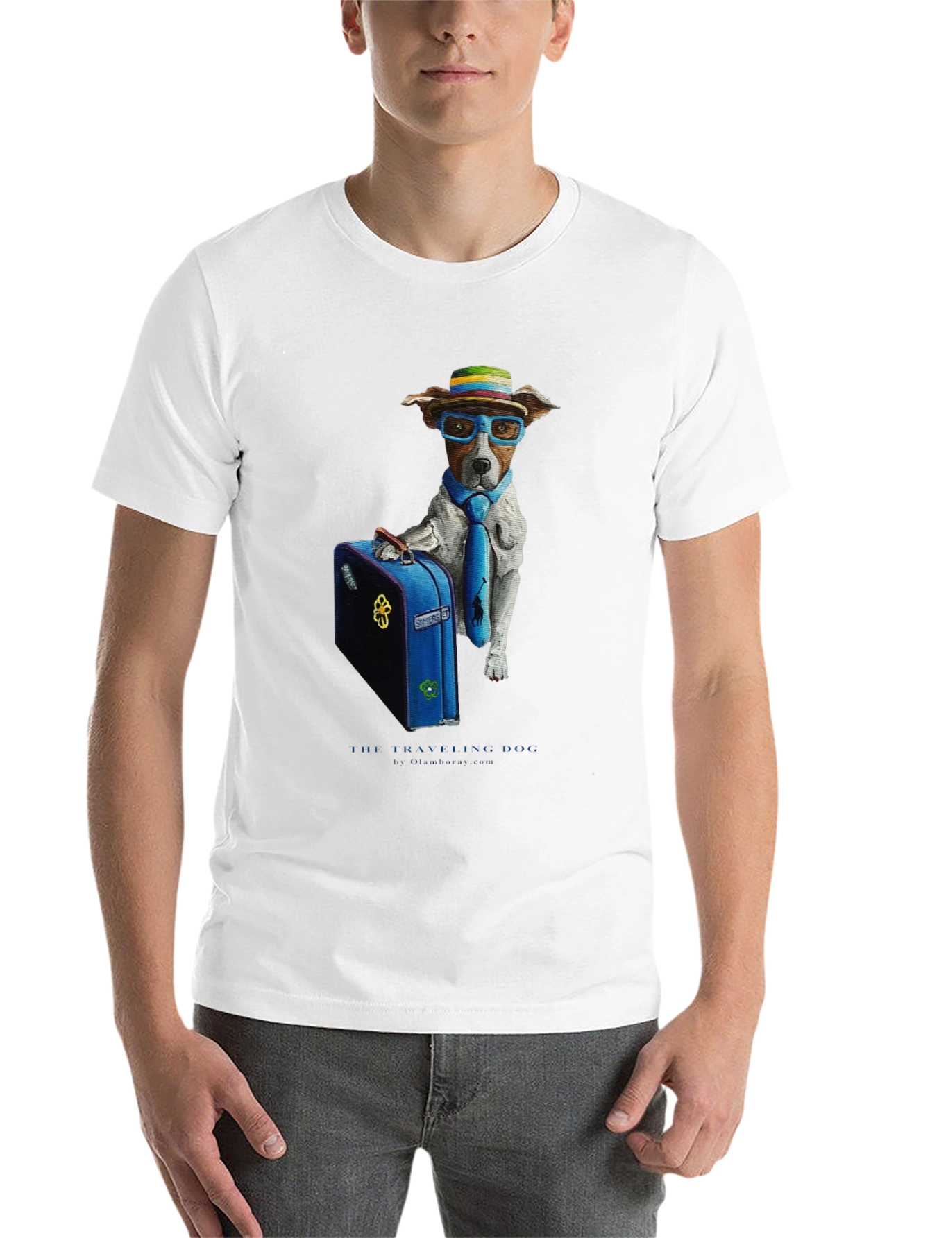 Black Traveling Dog Graphic T-Shirt view 14