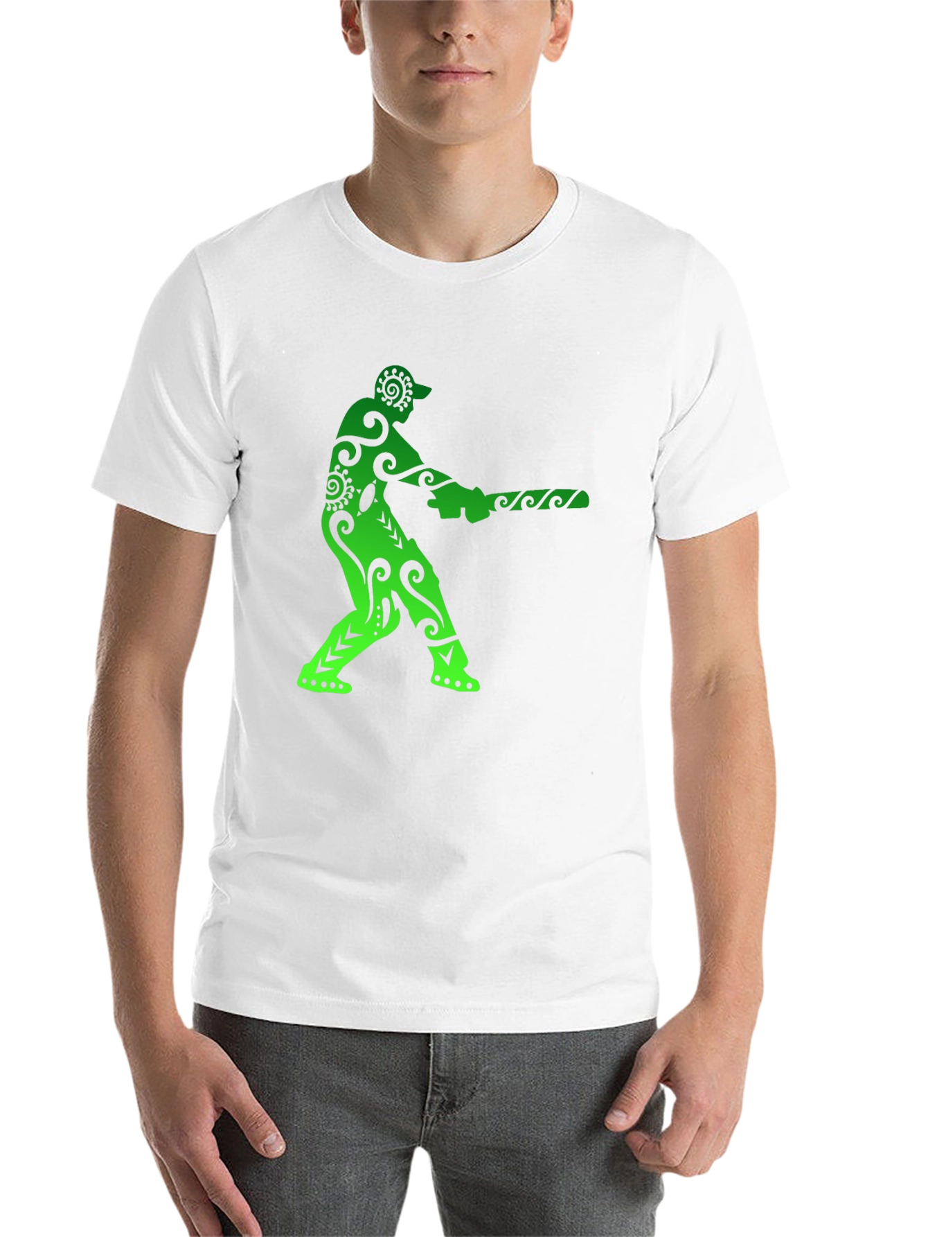 Black Cricket Player Graphic Tee view 14