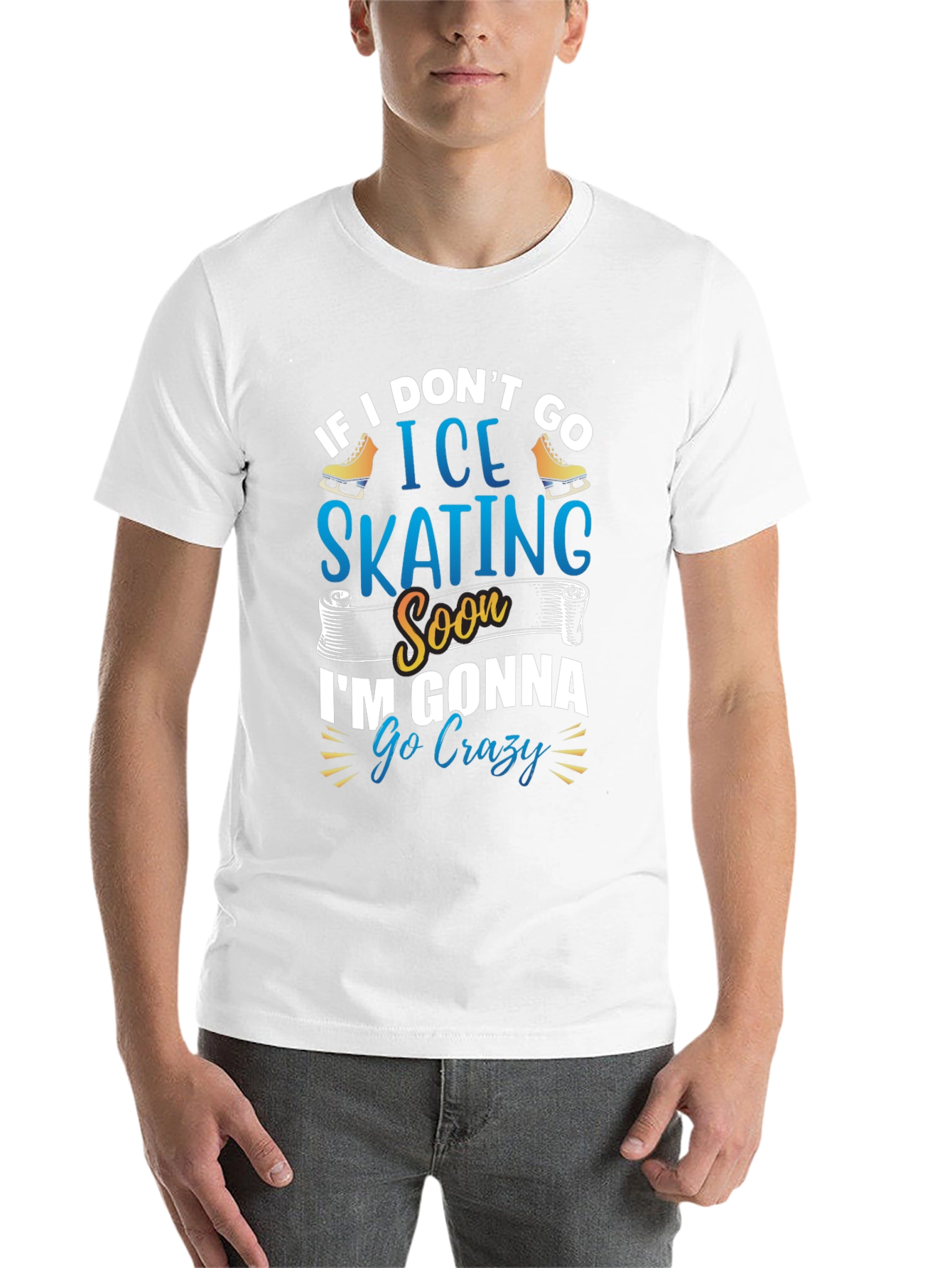 Black Ice Skating T-Shirt - If I Don't Go Ice Skating Soon I'm Gonna Go Crazy view 14