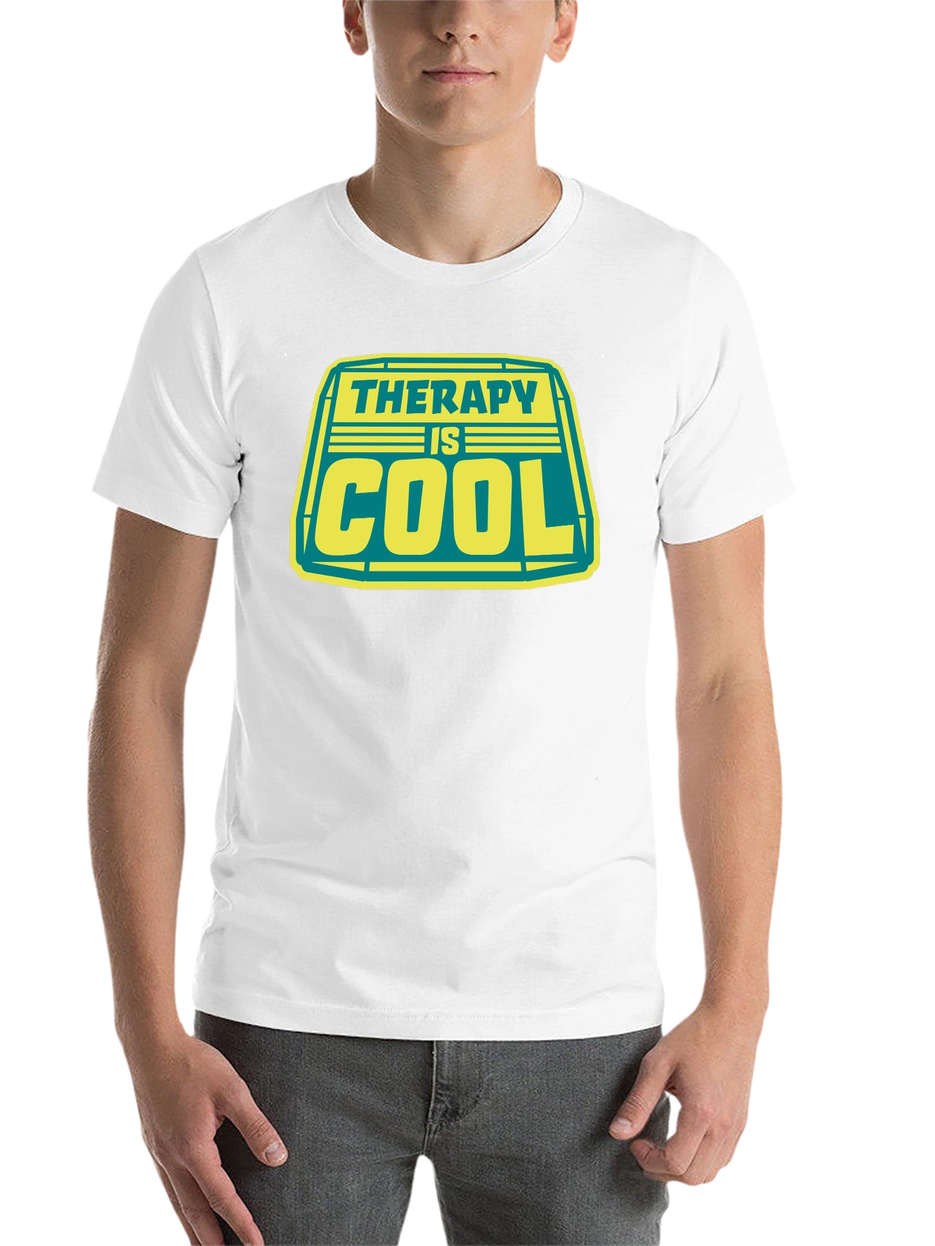 Black Therapy is Cool Graphic Tee - Black view 14