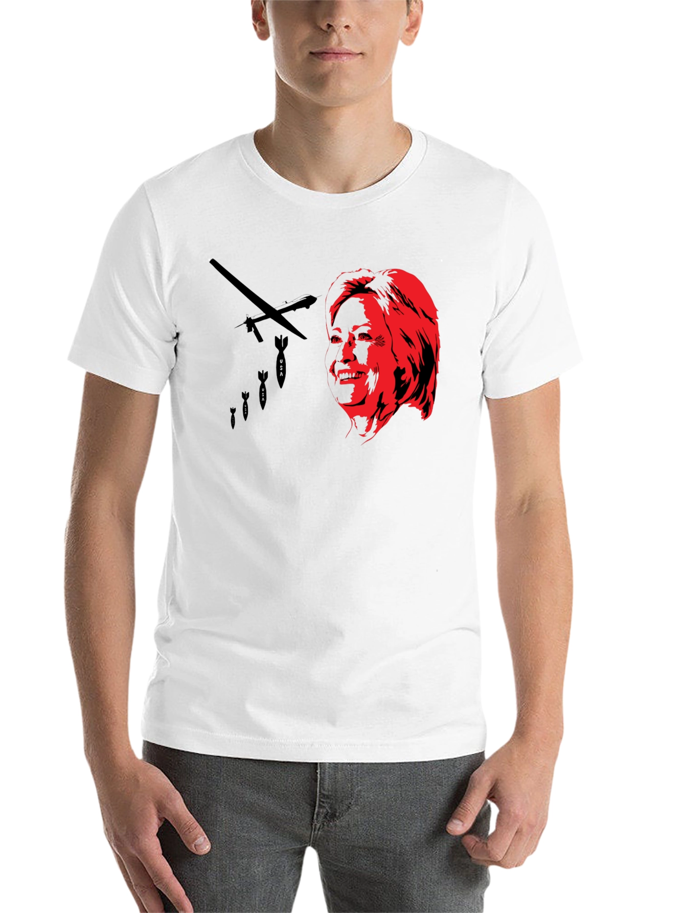 Black Provocative Graphic Print Tee view 14