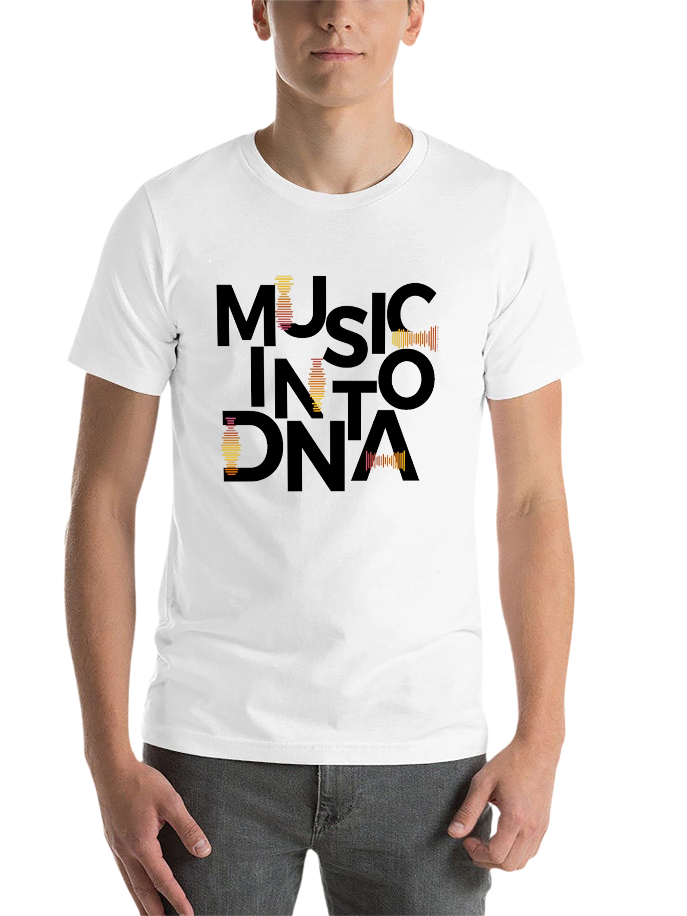 Black Music Into DNA Black Graphic Tee view 14