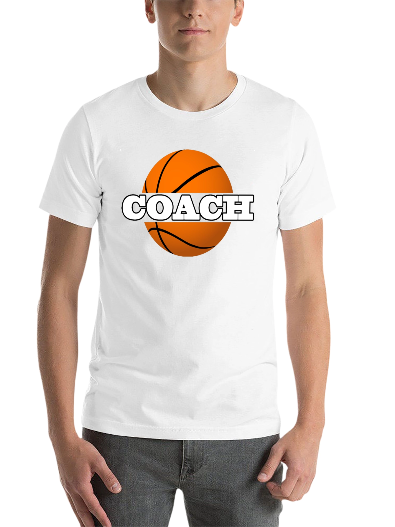 Black Basketball Coach Graphic Tee - Black view 14