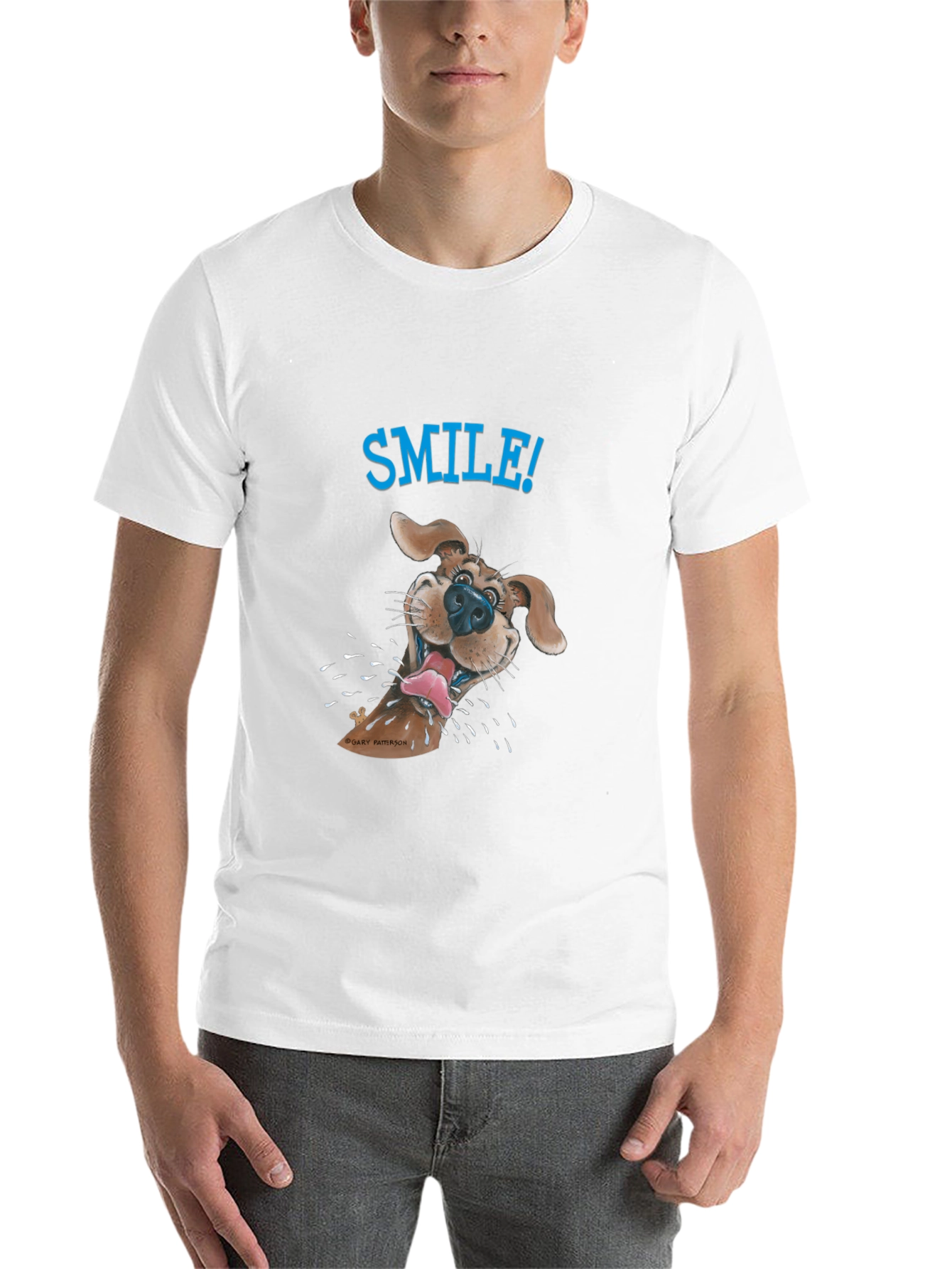 Black Smile! Dog Graphic Tee - Fun & Casual view 14