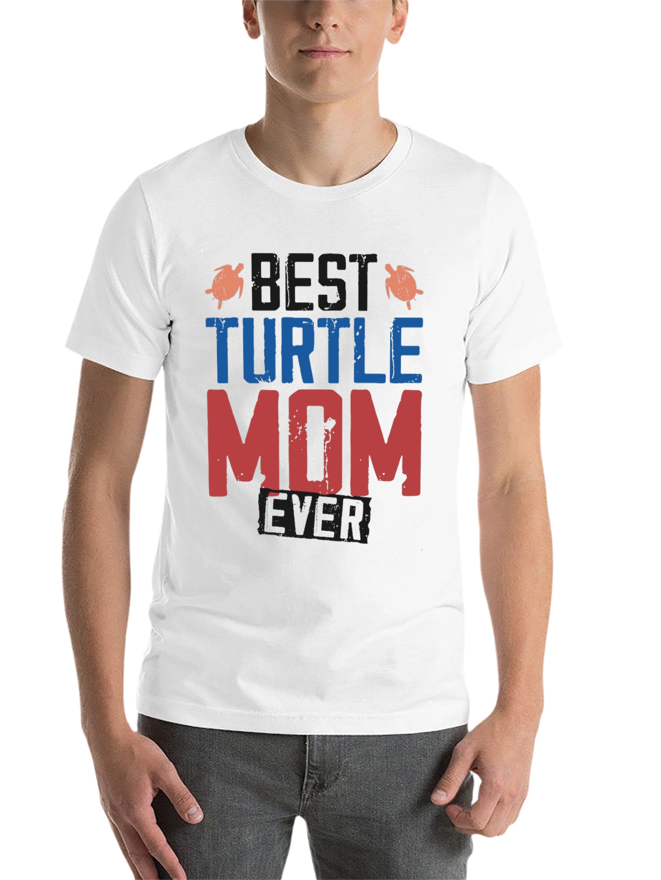 Black Best Turtle Mom Ever T-Shirt view 14