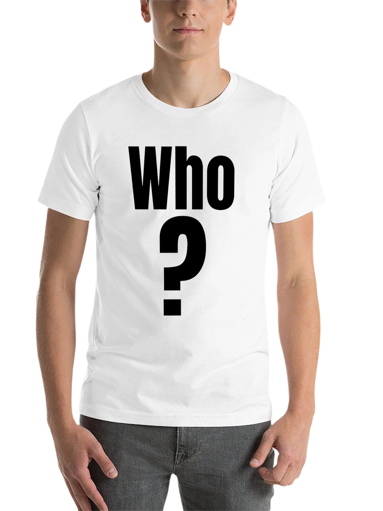 Black Who? Graphic T-Shirt - Men's Black Crew Neck Tee view 14