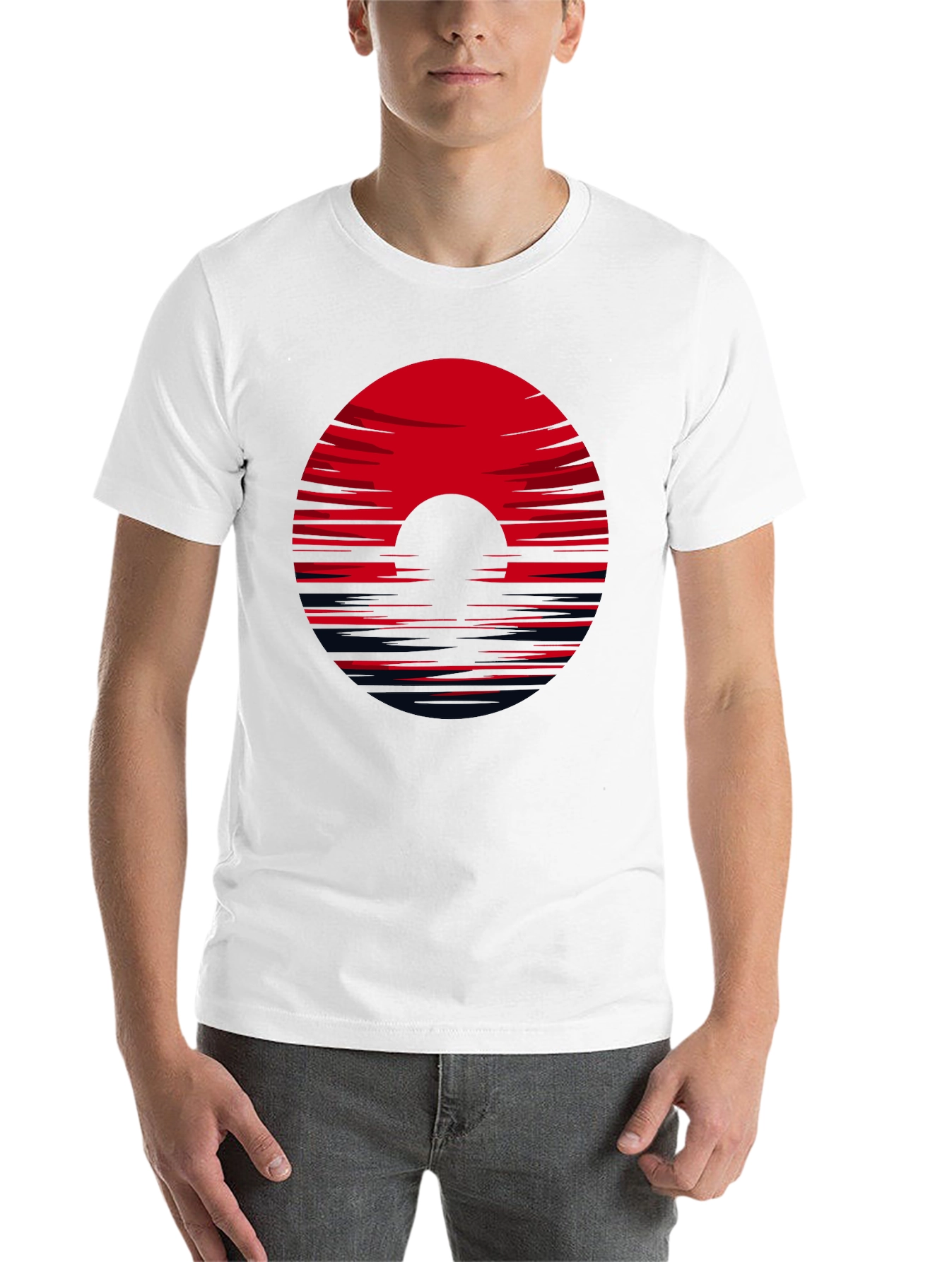 Black Red Horizon Black Tee view 14