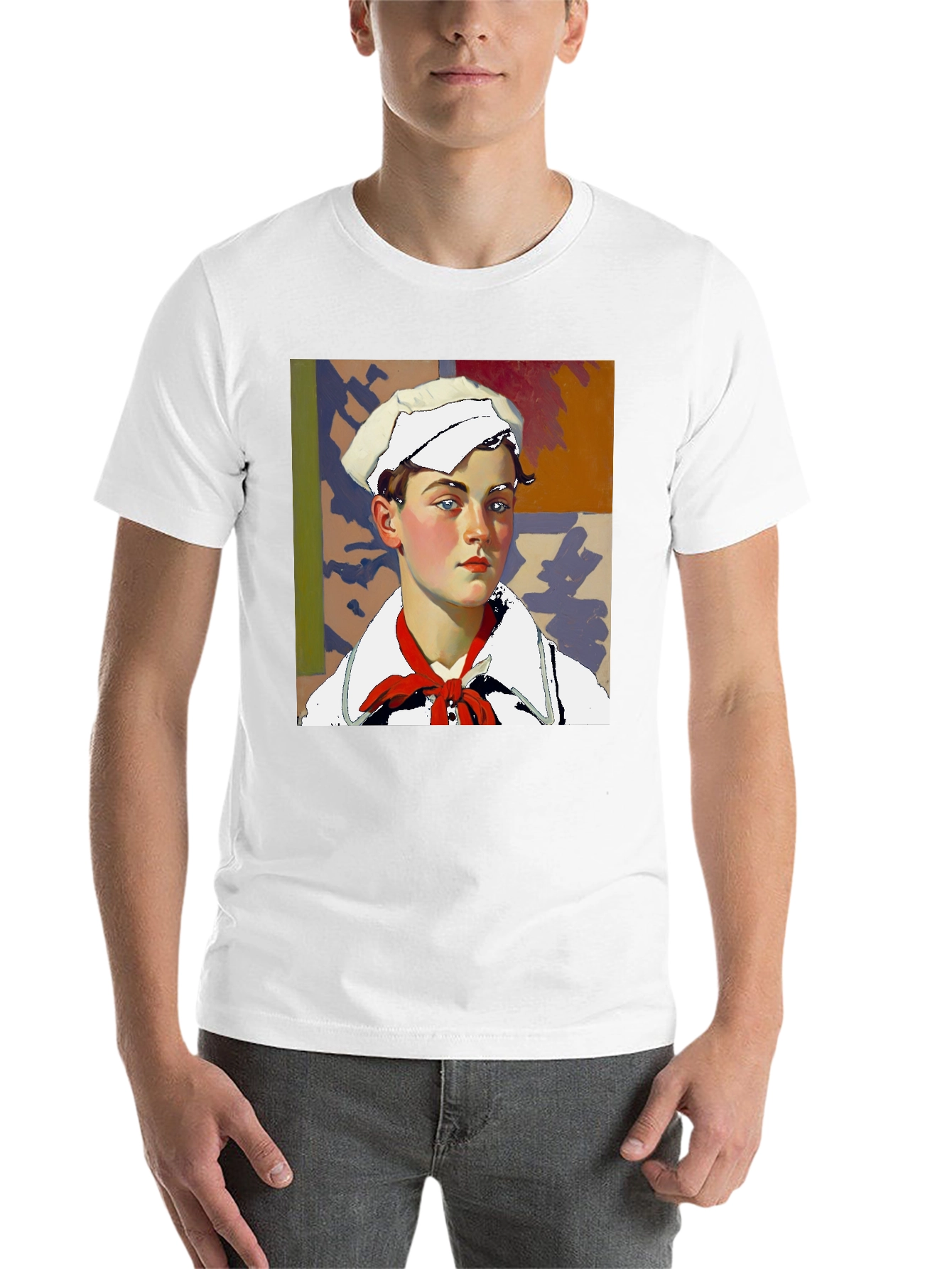 Black Sailor Portrait Tee - Unique Graphic Print view 14