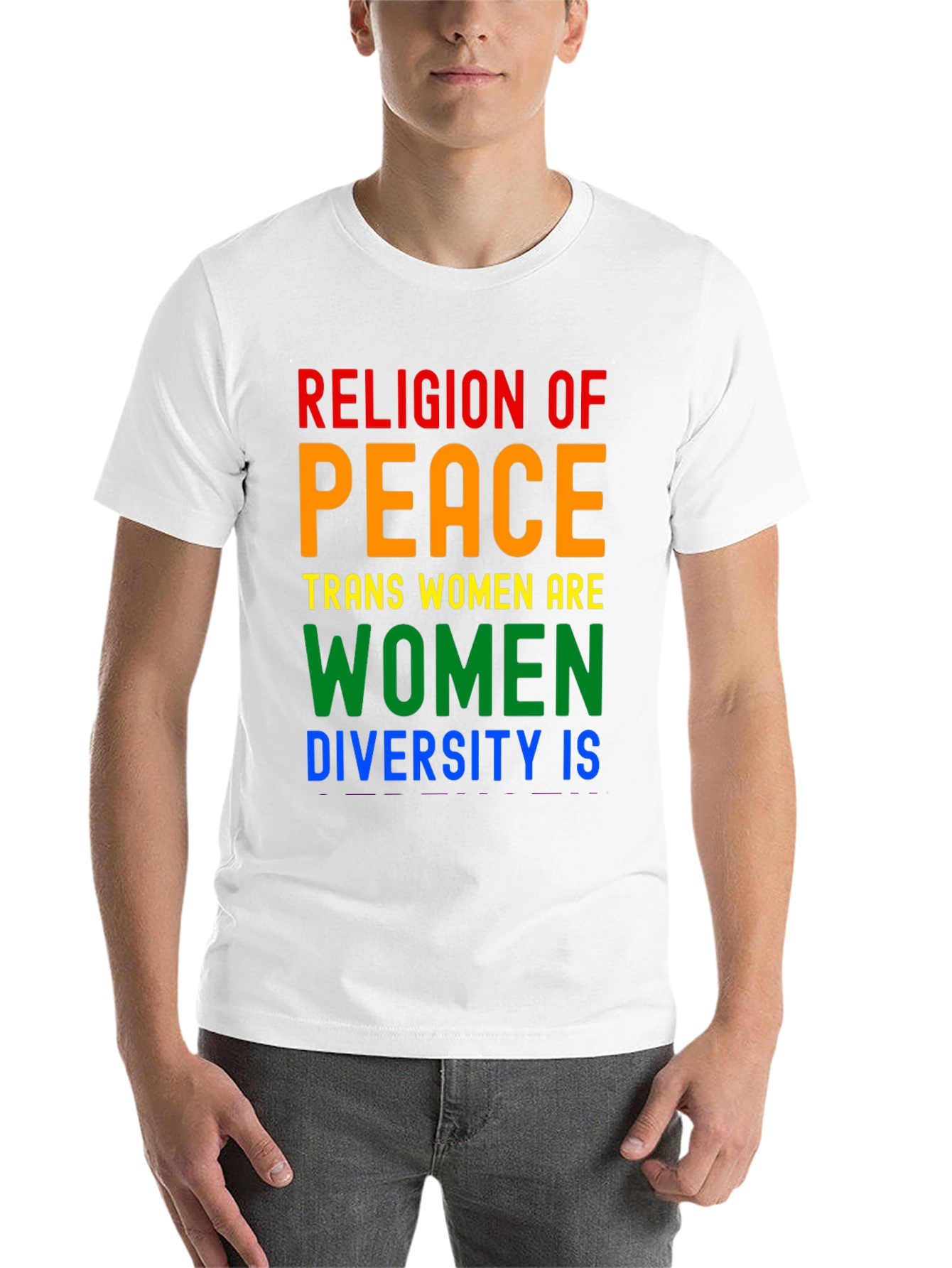 Black Religion of Peace Trans Women Are Women T-Shirt view 14