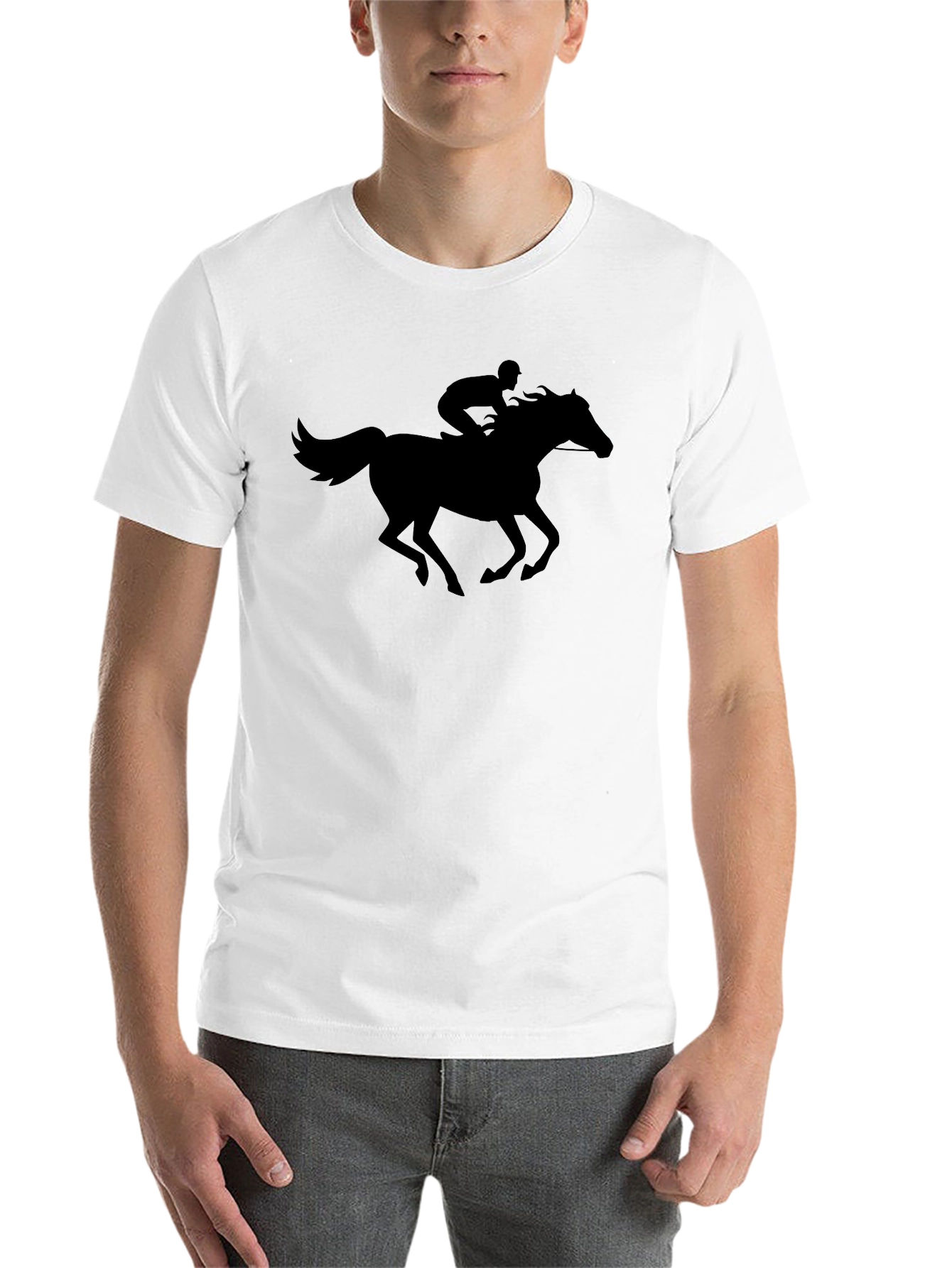 Black Black Horse Jockey Graphic Tee view 14