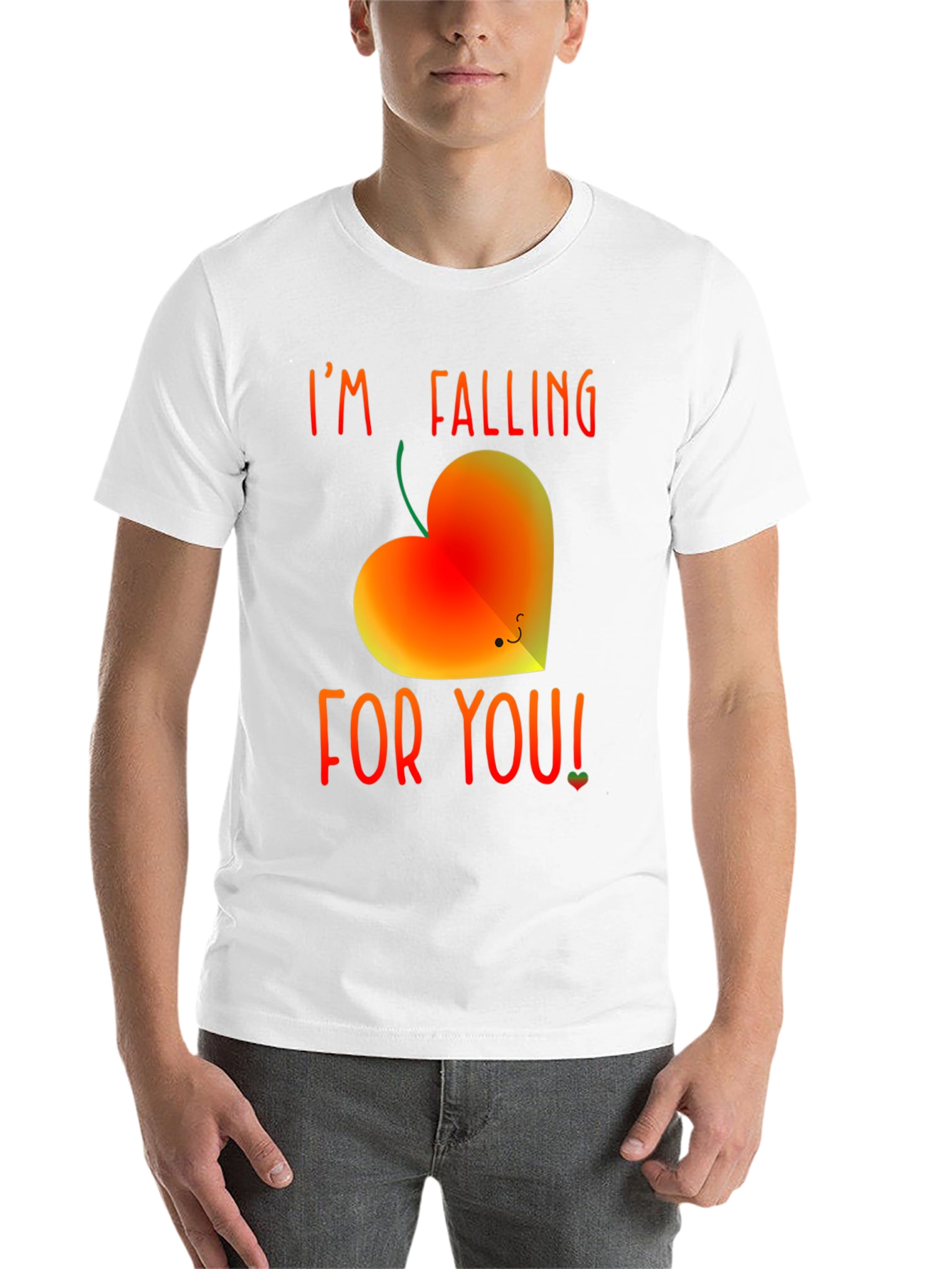 Black Falling For You Heart Graphic Tee view 14