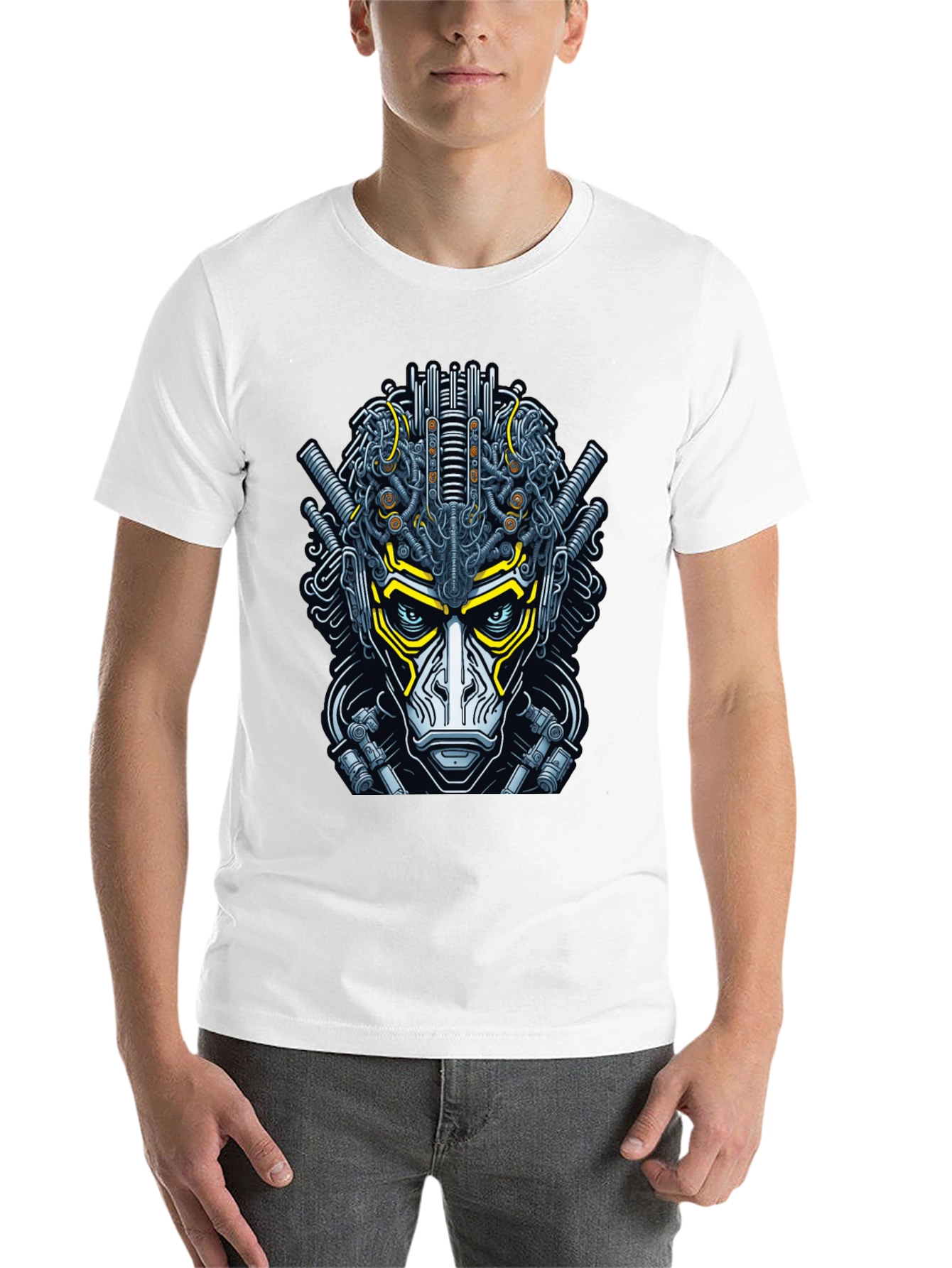 Black Cyberpunk Monkey Graphic Tee - Unique Streetwear view 14