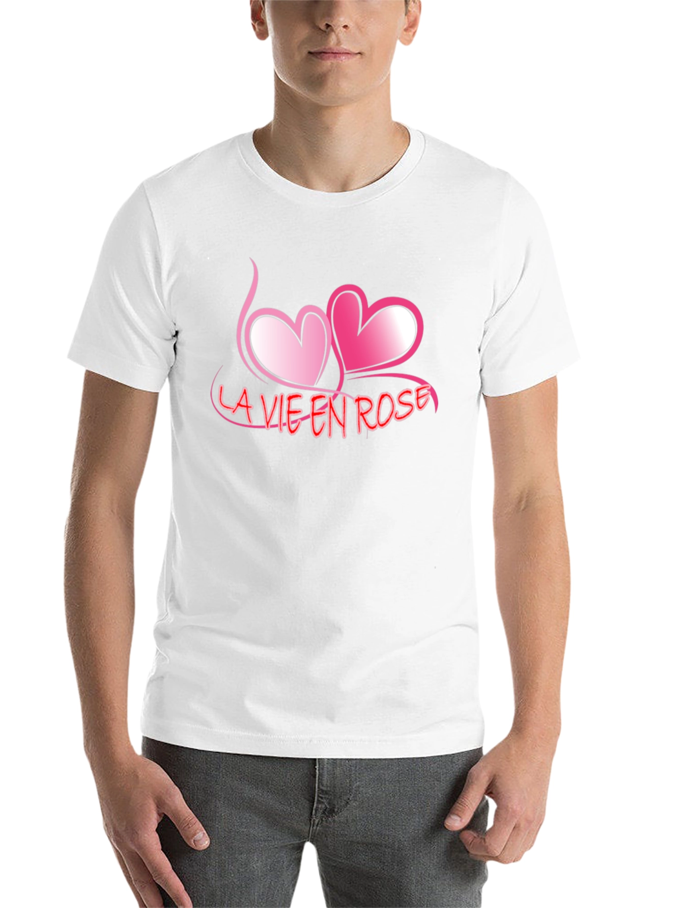 Black La Vie En Rose Graphic Tee - Romantic Black T-Shirt view 14