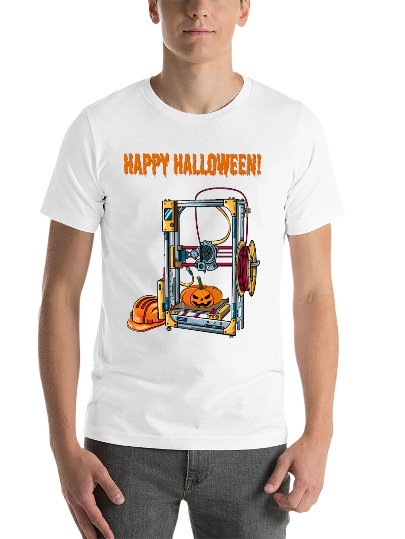Black Happy Halloween 3D Printing T-Shirt view 14