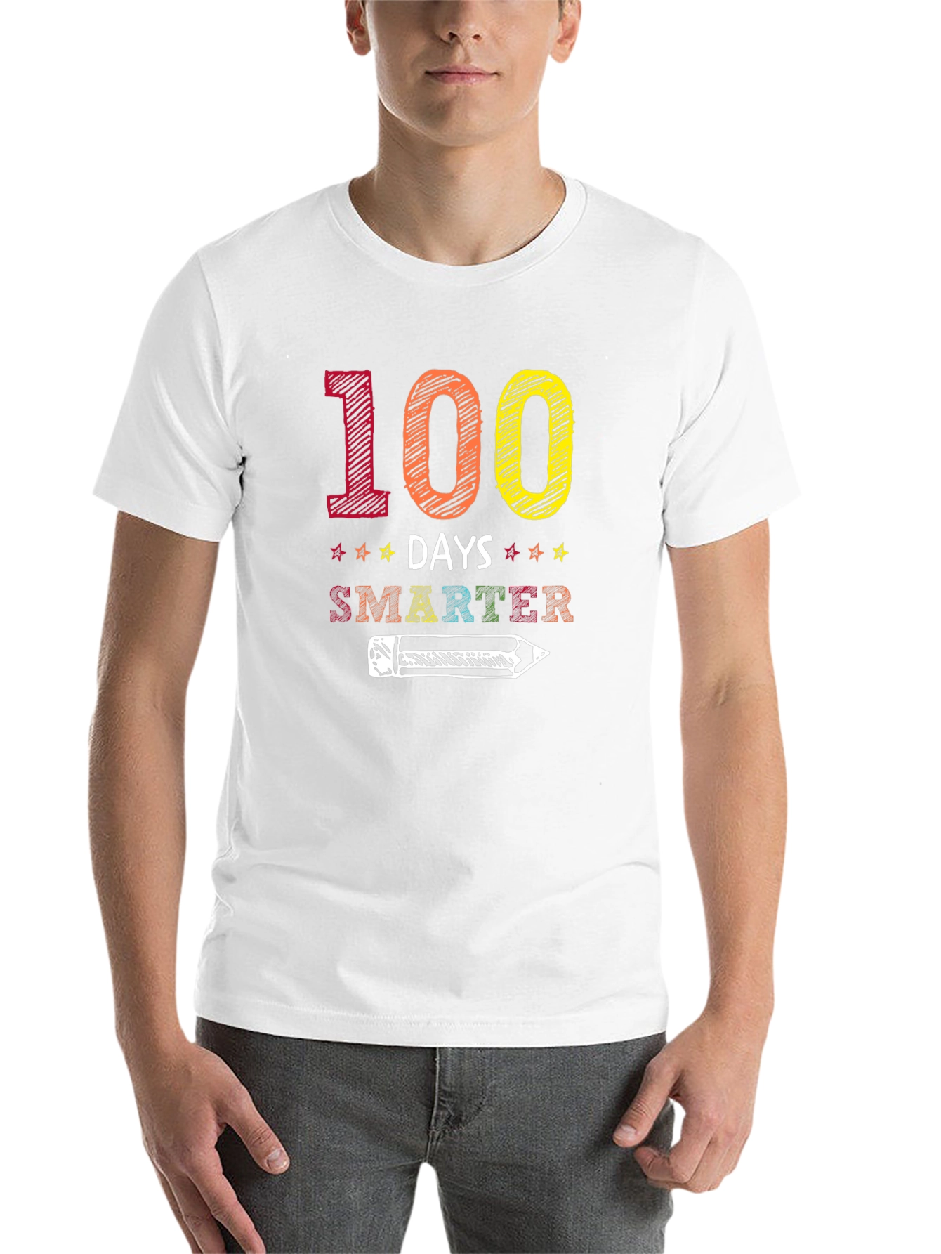 Black 100 Days Smarter Graphic T-Shirt view 14