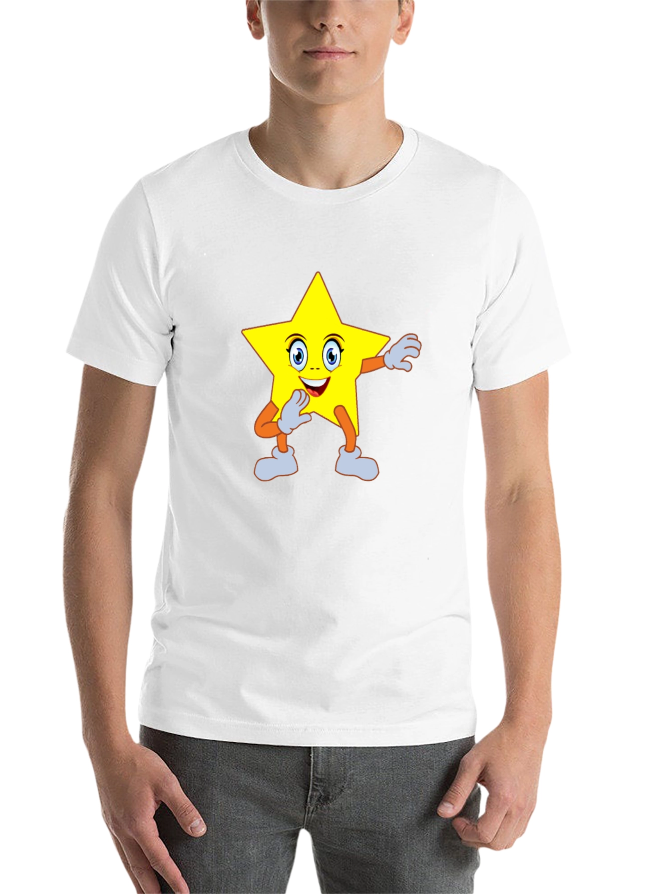 Black Star Cartoon Graphic Tee - Black view 14