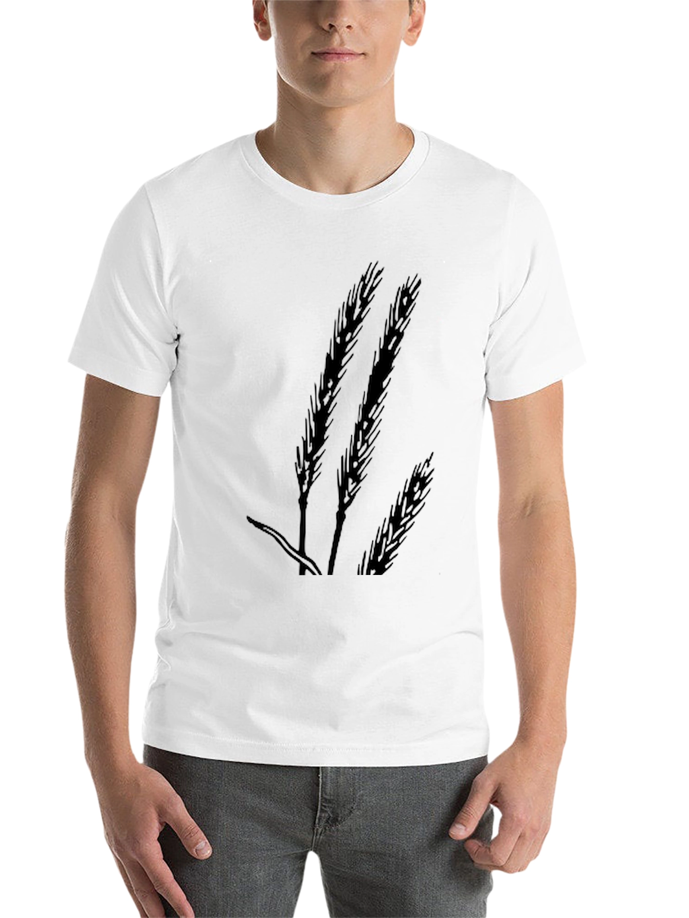 Black Wheat Silhouette Black T-Shirt view 14