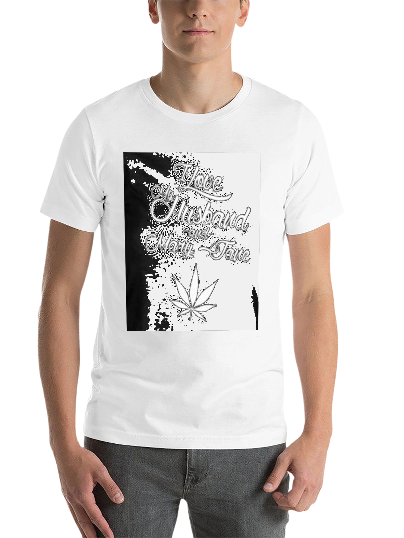 Black I Love My Husband and Mary Jane Black T-Shirt view 14