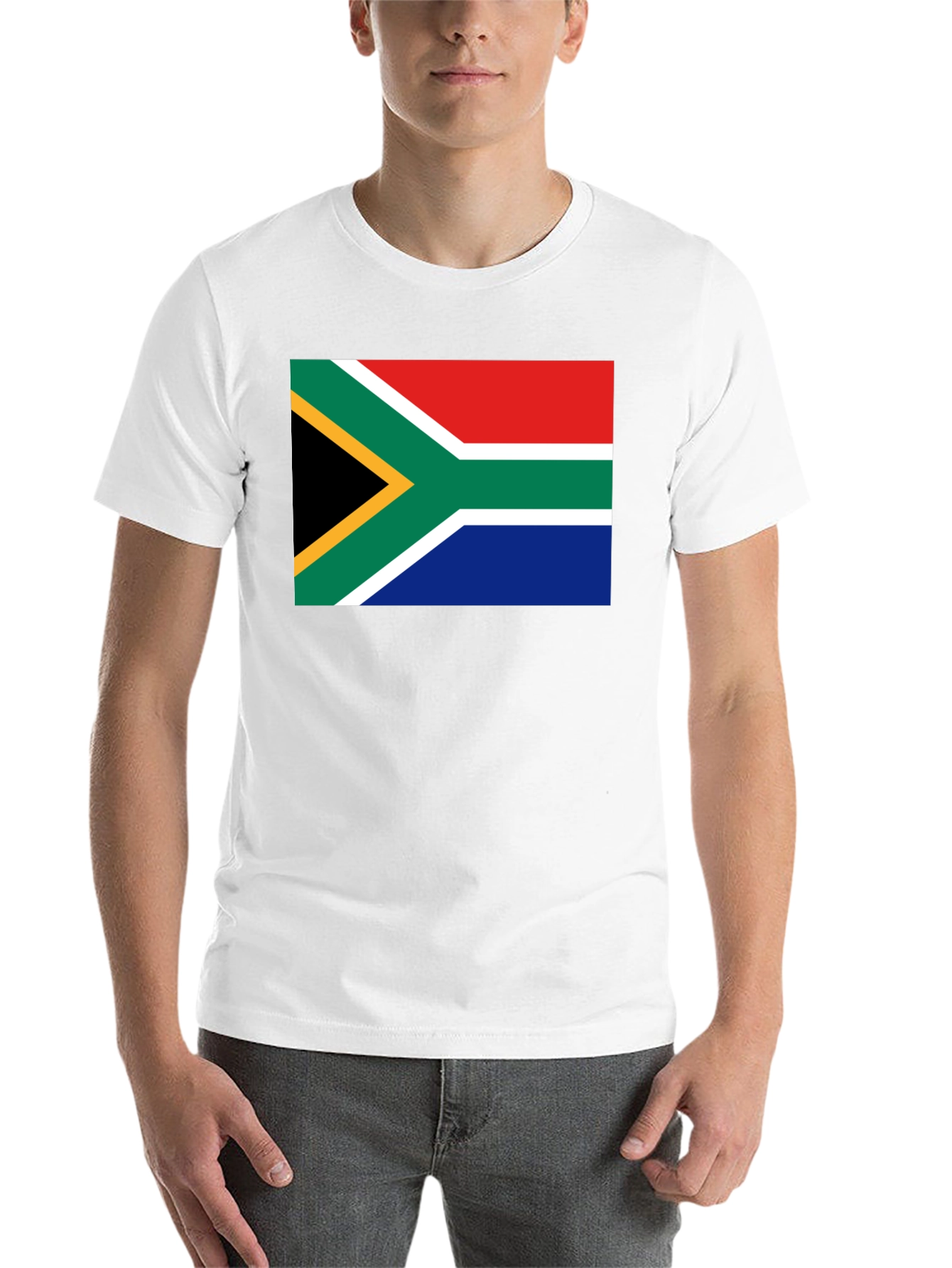 Black South Africa Flag Graphic Tee - Black view 14