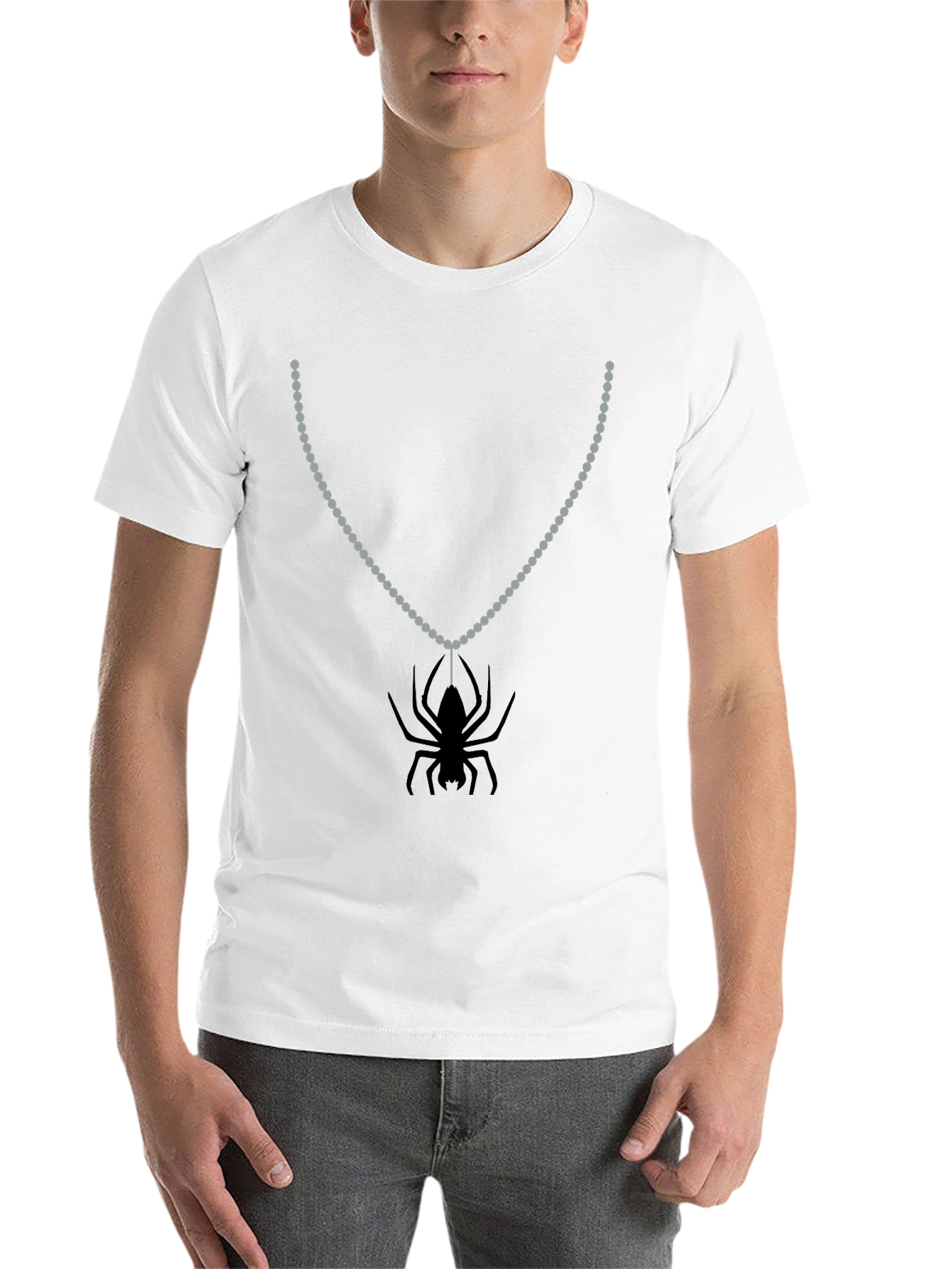 Black Spider Pendant Tee - Creepy Cool Style view 14
