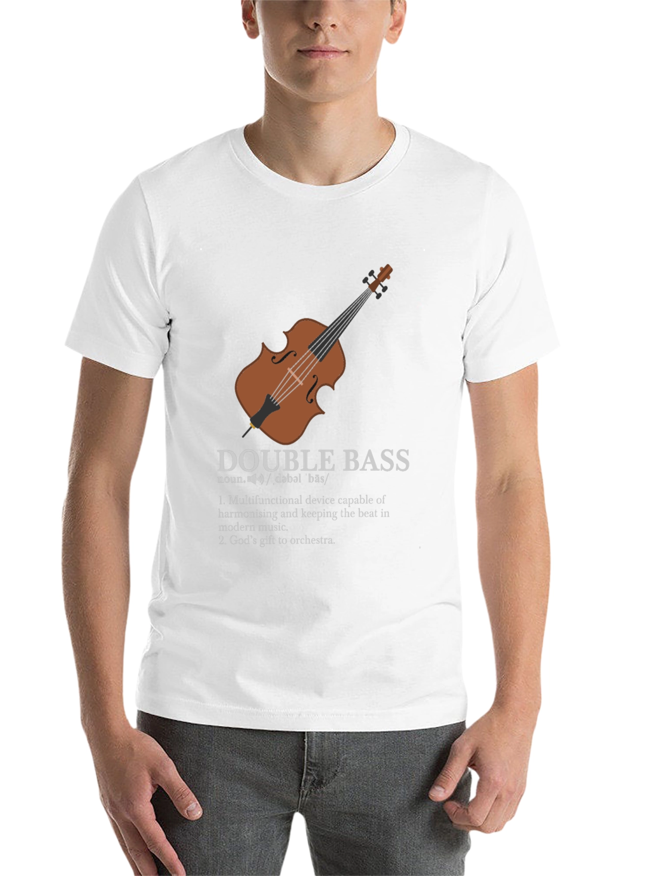 Black Double Bass Definition Graphic T-Shirt view 14