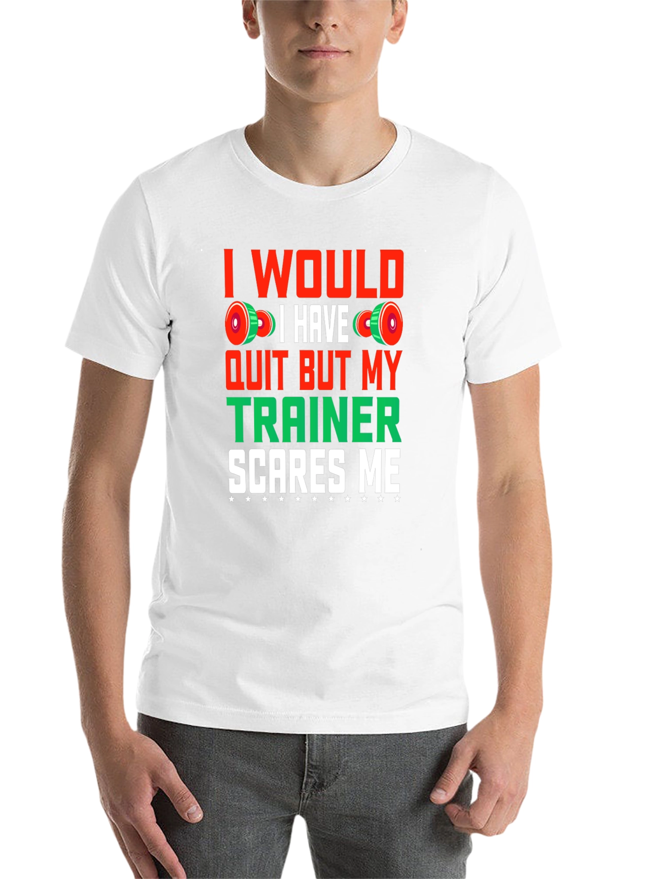 Black Funny Workout Gym Trainer T-Shirt view 14