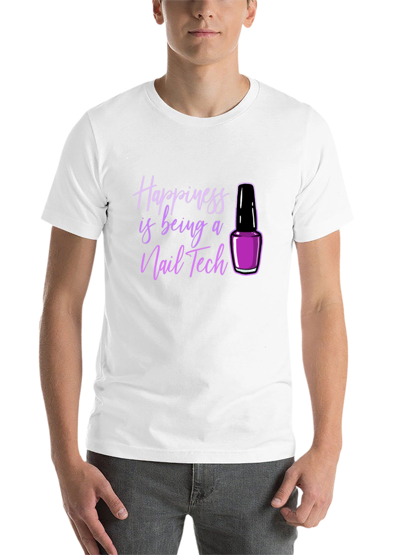 Black Happiness Nail Tech T-Shirt view 14