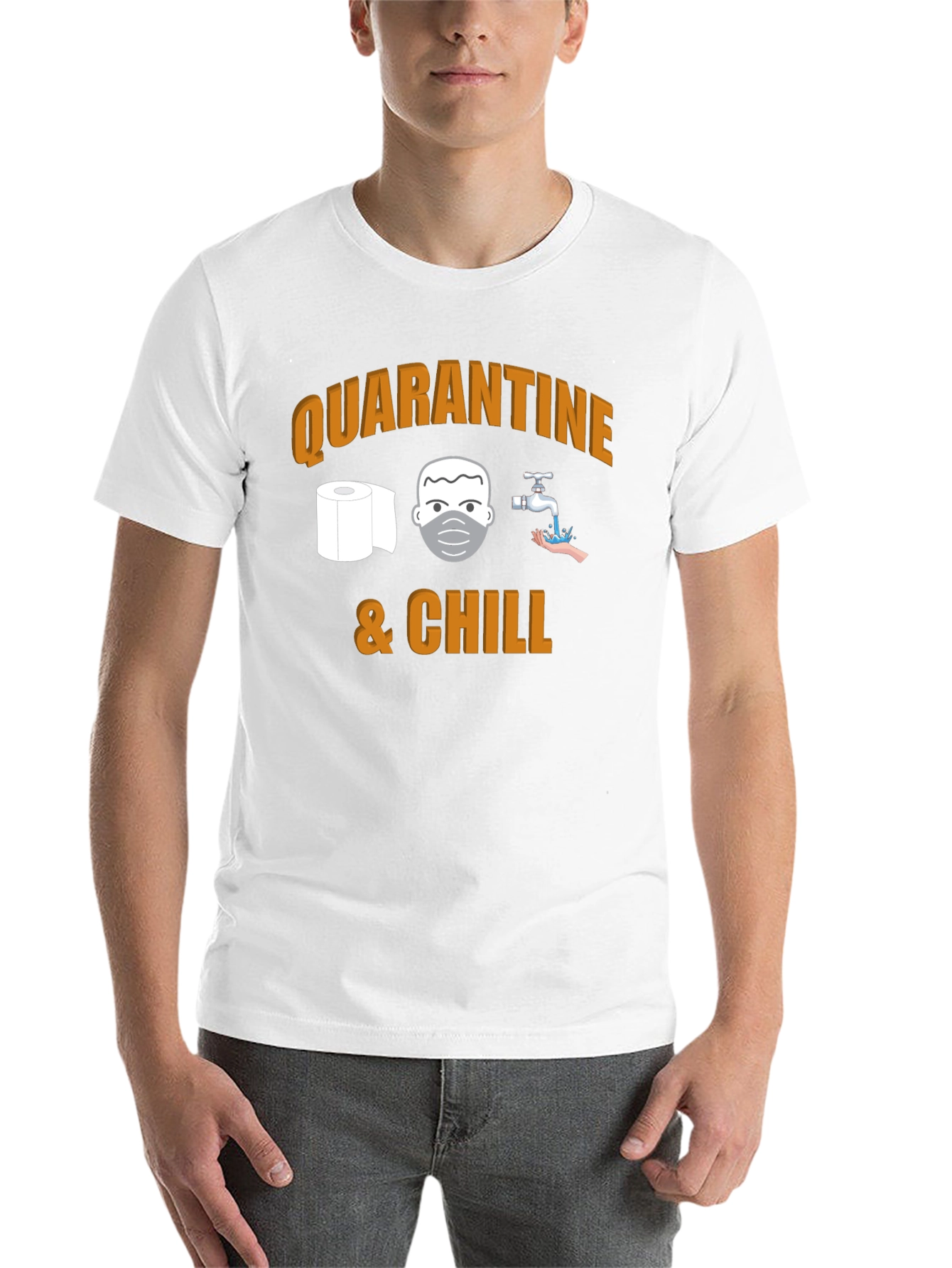 Black Quarantine & Chill Graphic T-Shirt view 14