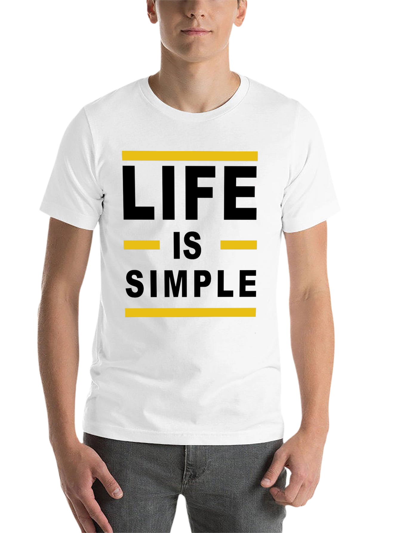Black Life is Simple Graphic Tee - Black Crewneck Shirt view 14