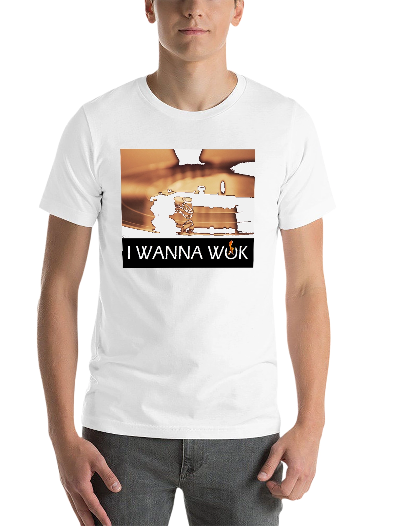 Black I Wanna Wok Graphic T-Shirt view 14