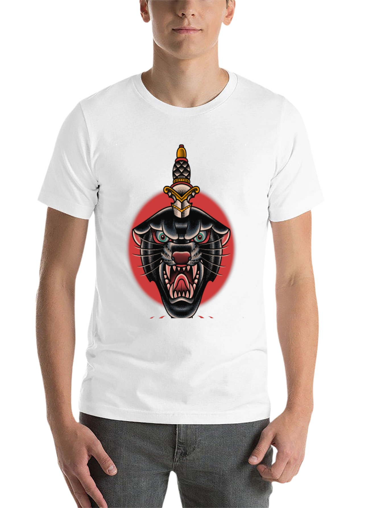 Black Black Panther Dagger Graphic Tee - Bold Streetwear Style view 14