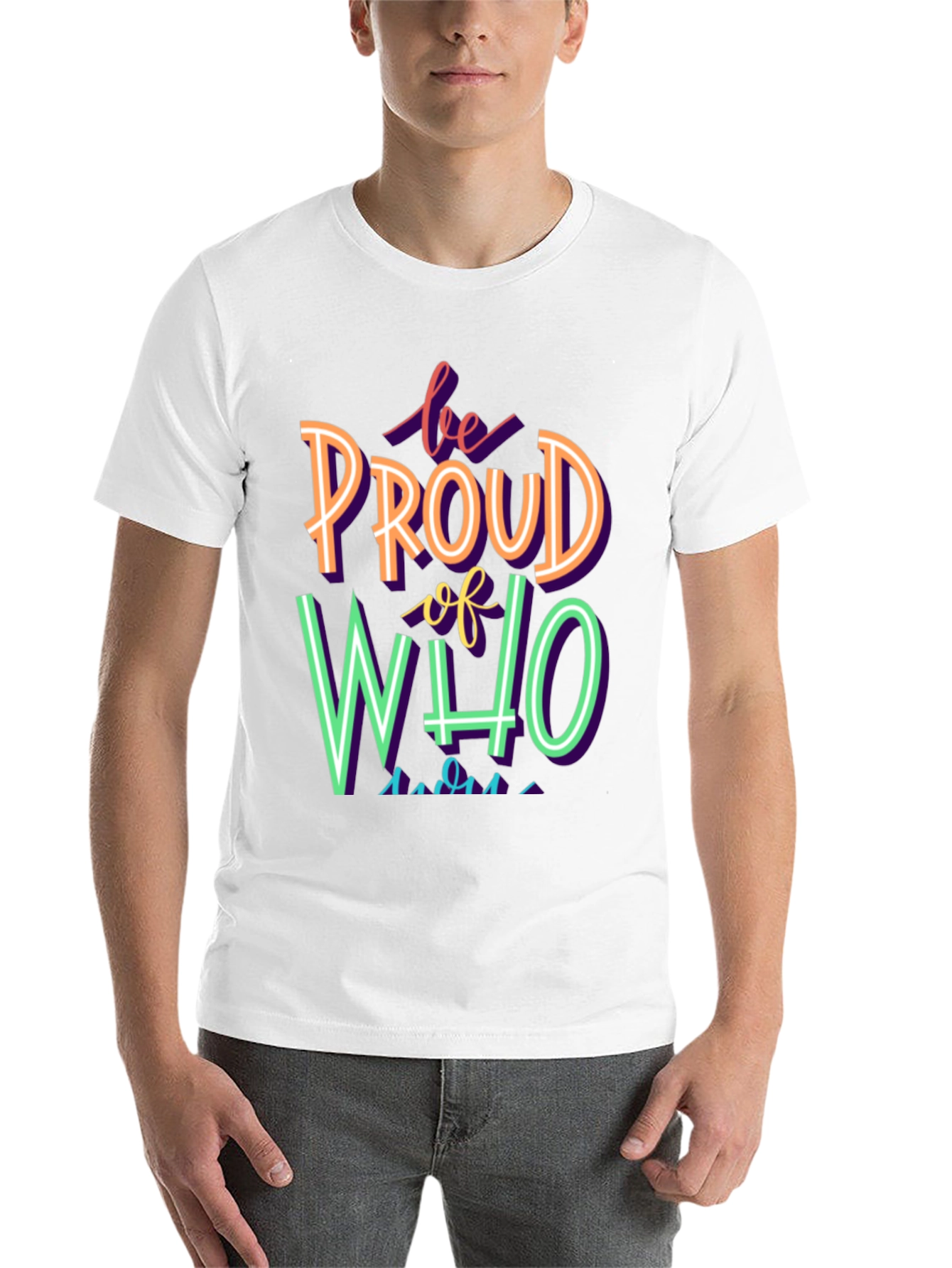 Black Be Proud T-Shirt - Colorful Pride Tee view 14