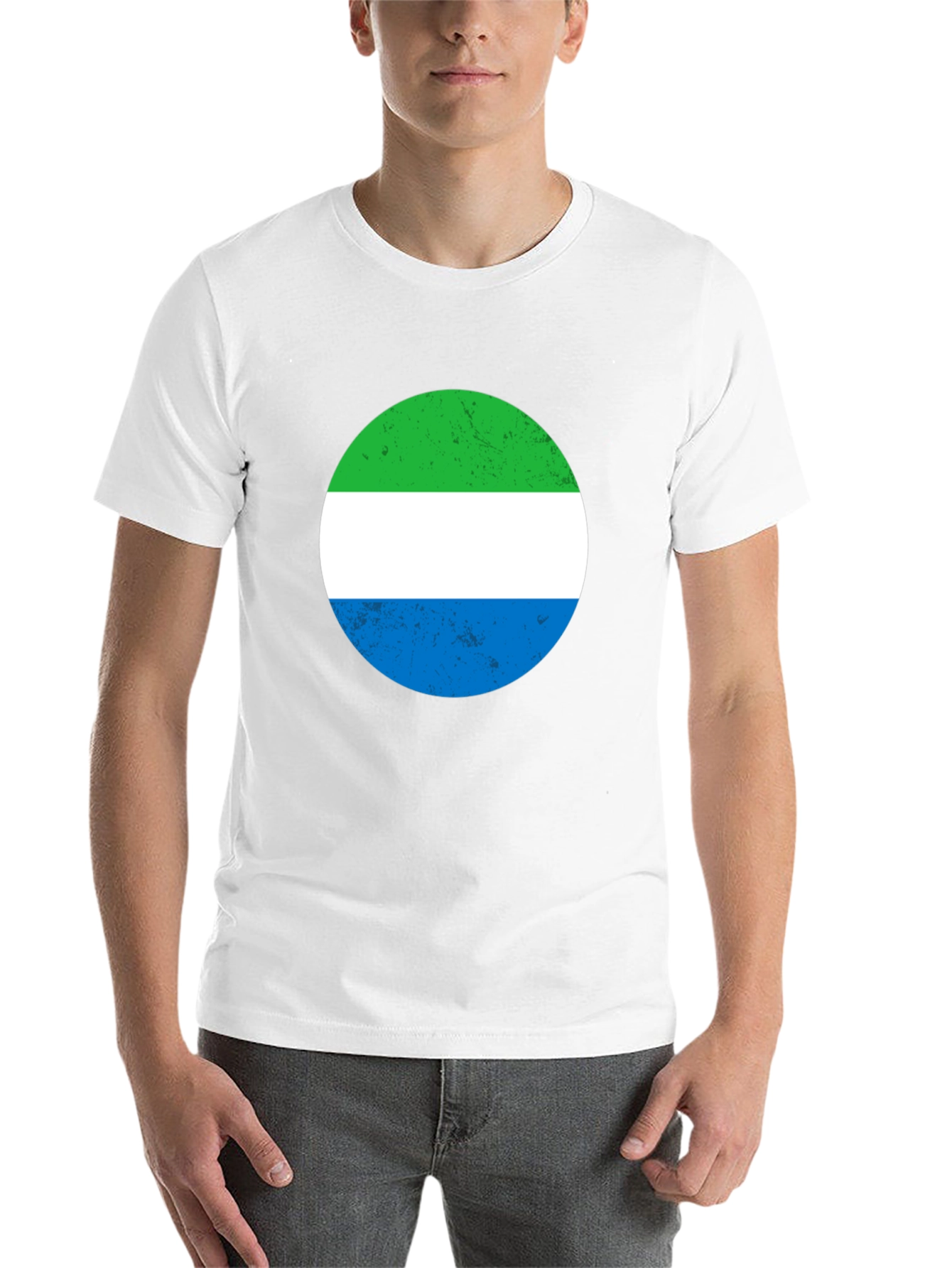 Black Sierra Leone Flag T-Shirt view 14