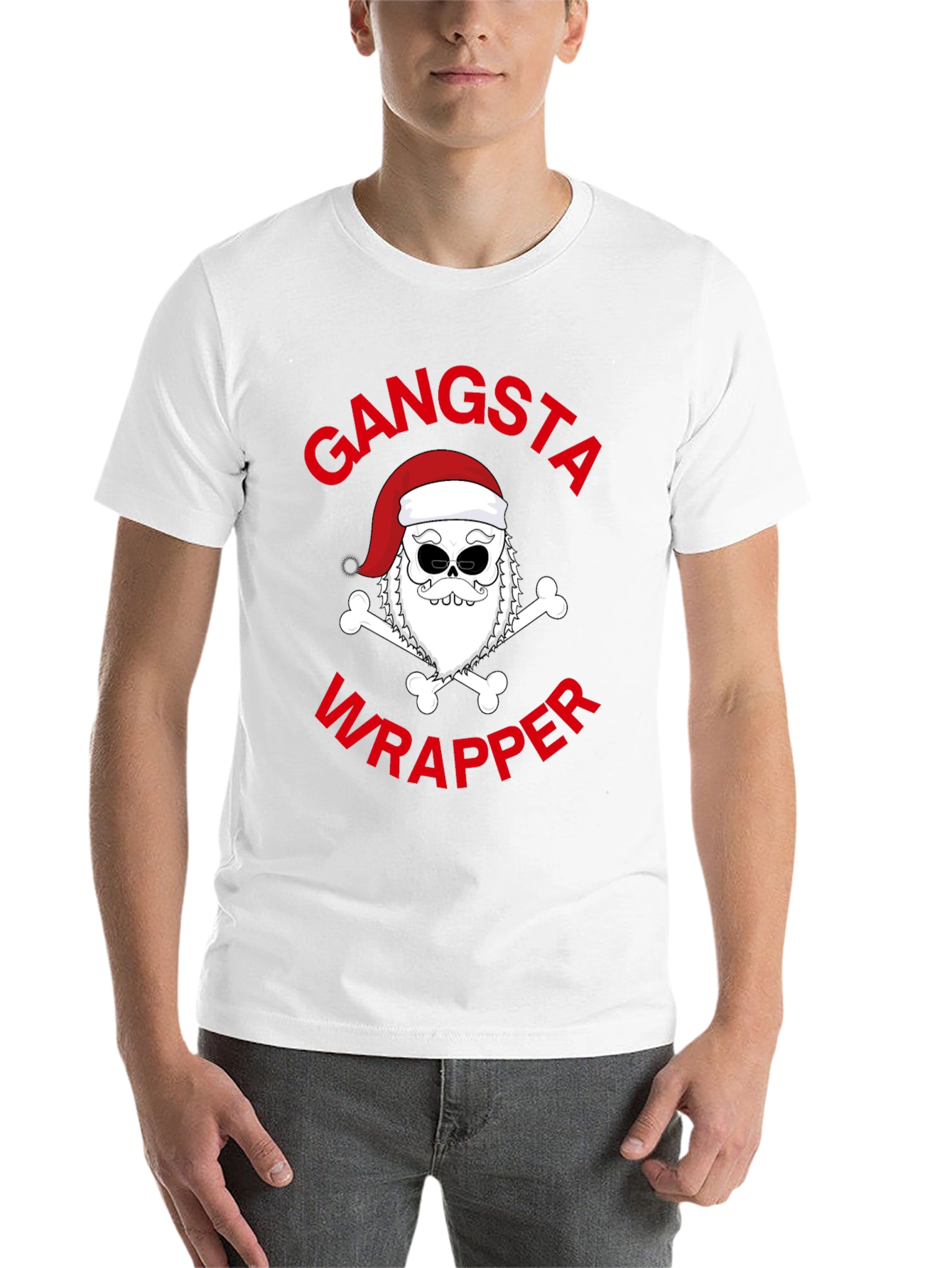 Black Gangsta Wrapper Santa T-Shirt view 14