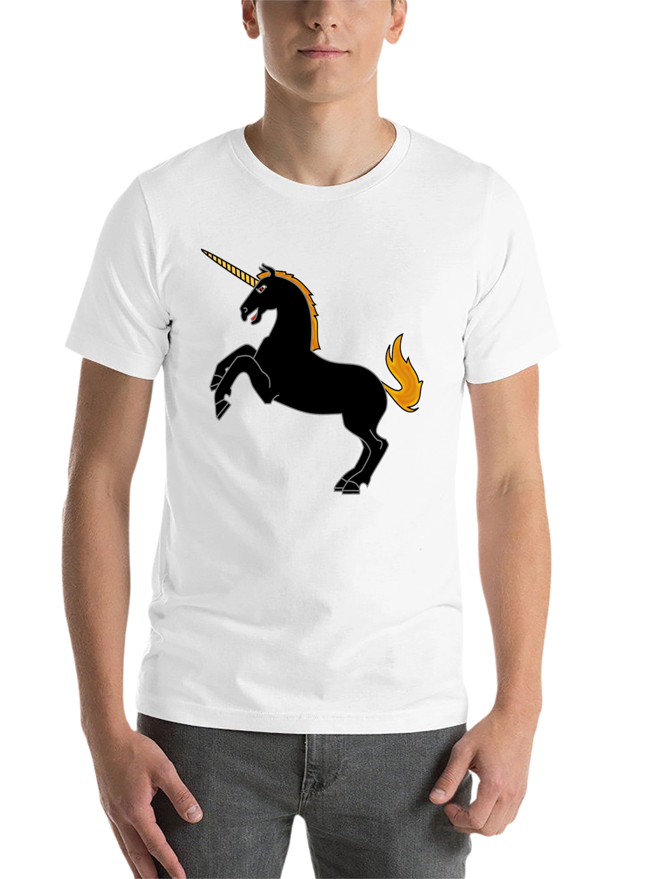 Black Black Unicorn Graphic Tee - Stylish Men's T-Shirt view 14