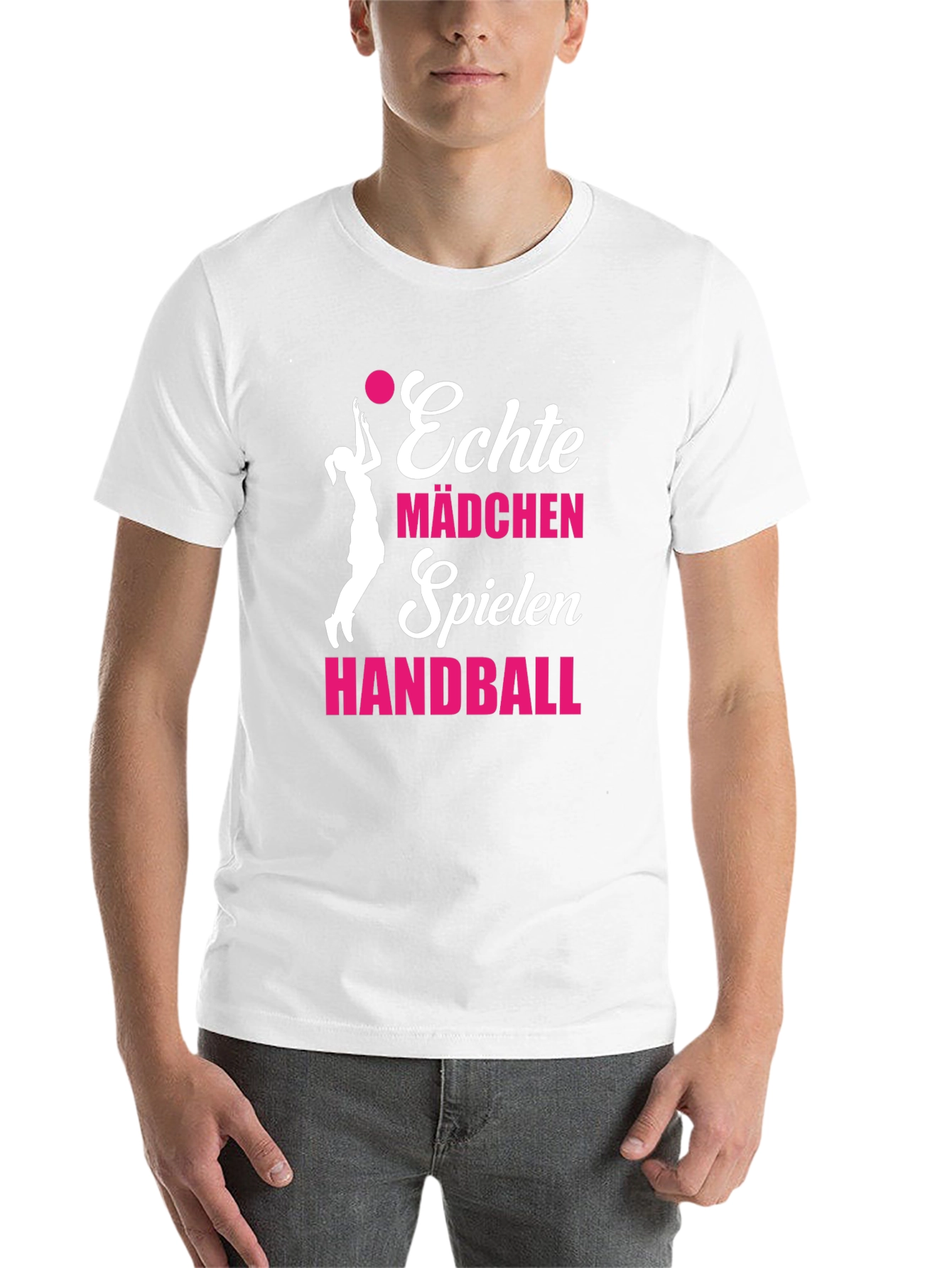 Black Echte Mädchen Handball T-Shirt - Black view 14