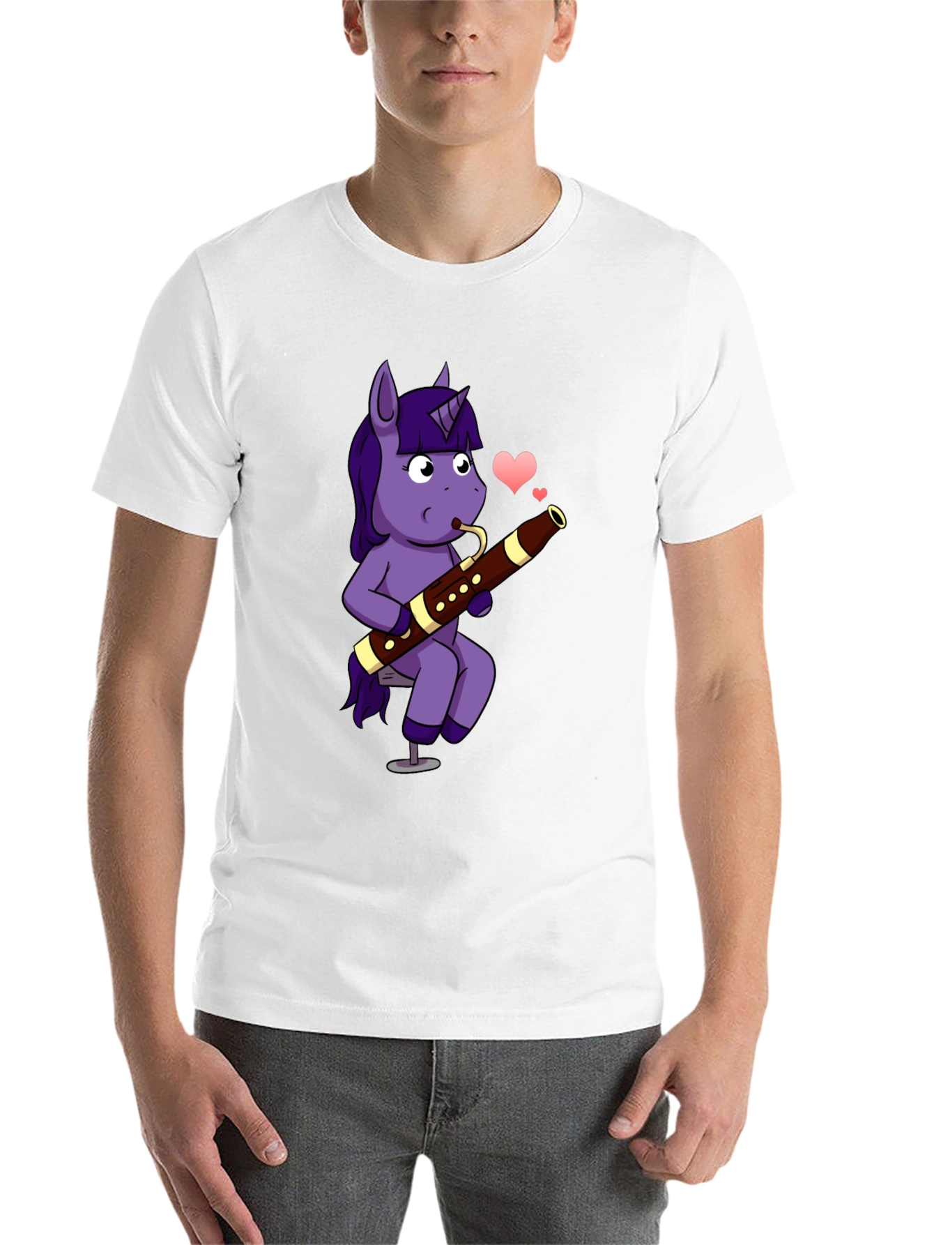 Black Unicorn Bassoon T-Shirt - Musical Cartoon Tee view 14