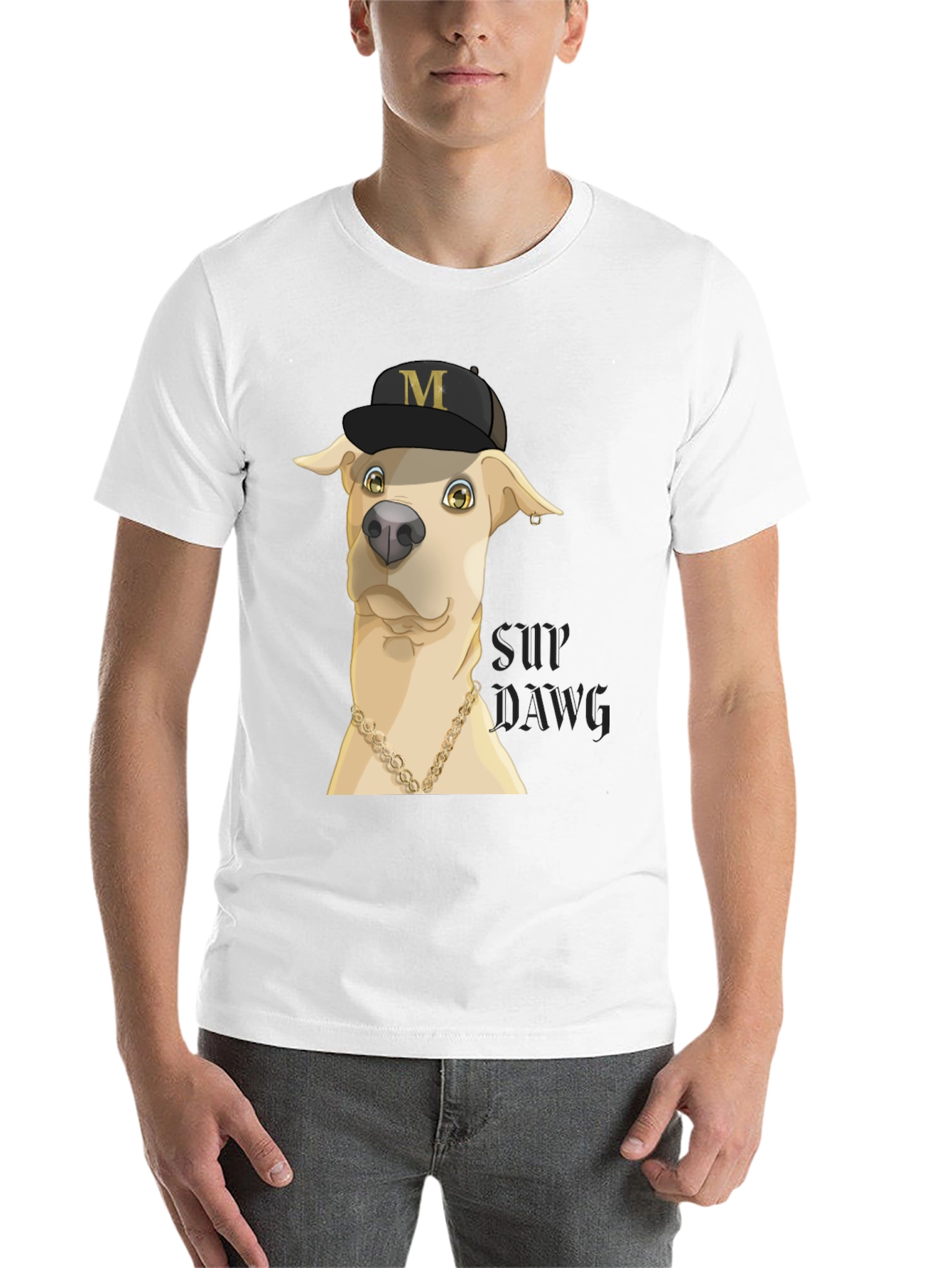 Black Funny Dog Graphic T-Shirt view 14