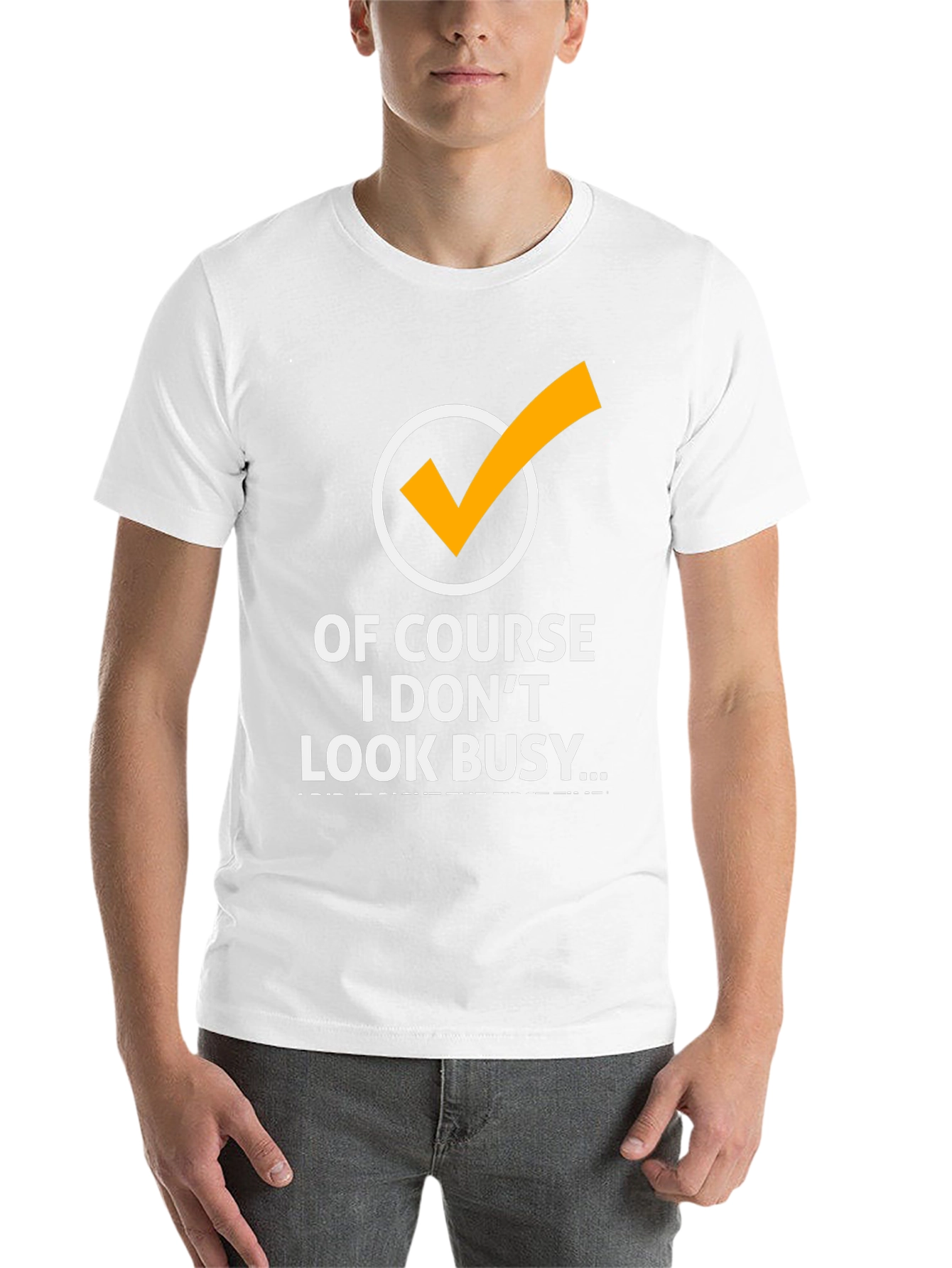 Black Of Course I Don't Look Busy Graphic Tee view 14
