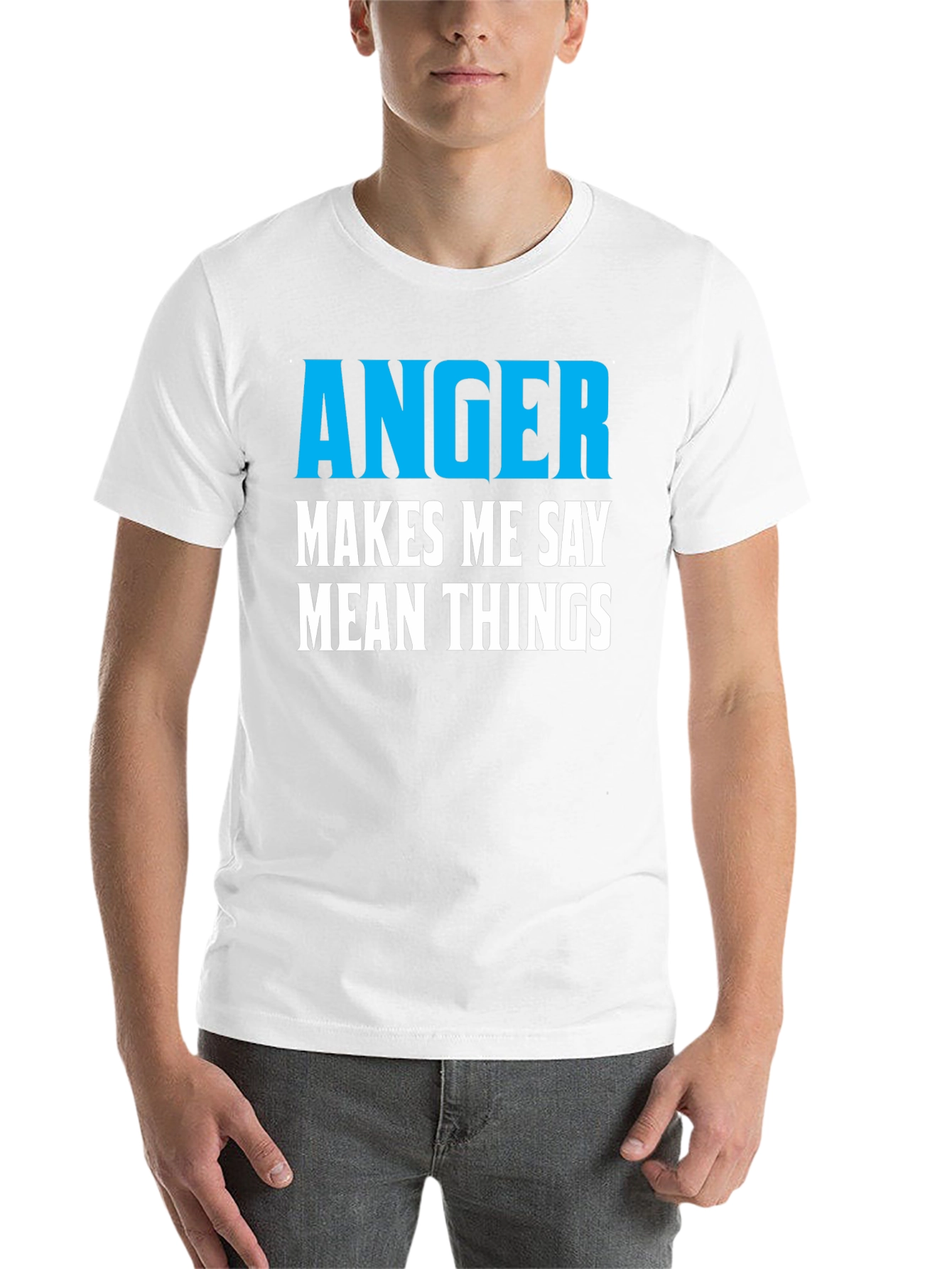 Black Anger Makes Me Say Mean Things Black Tee view 14