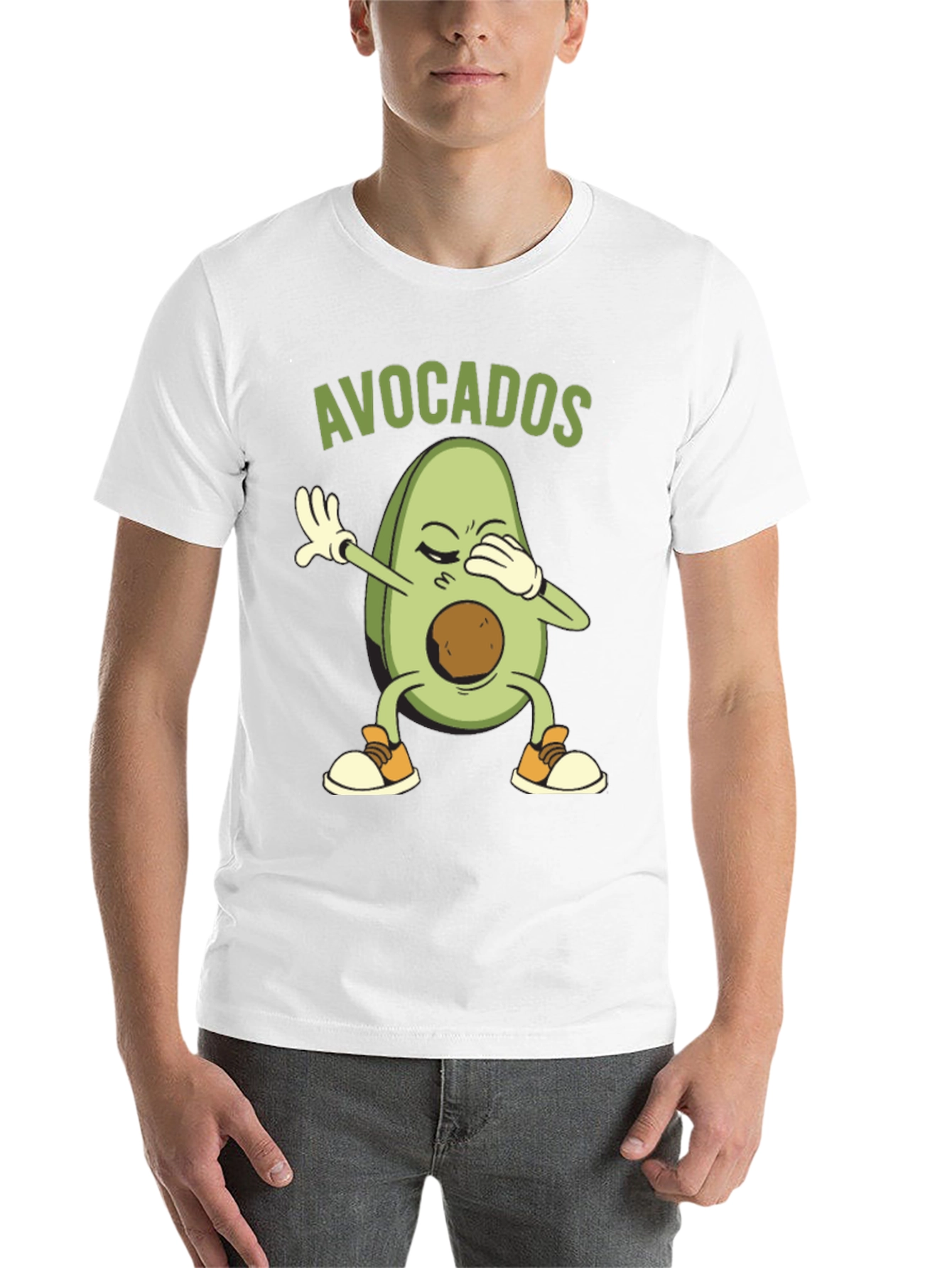 Black Avocado Dabbing Graphic Tee - Novelty T-Shirt view 14